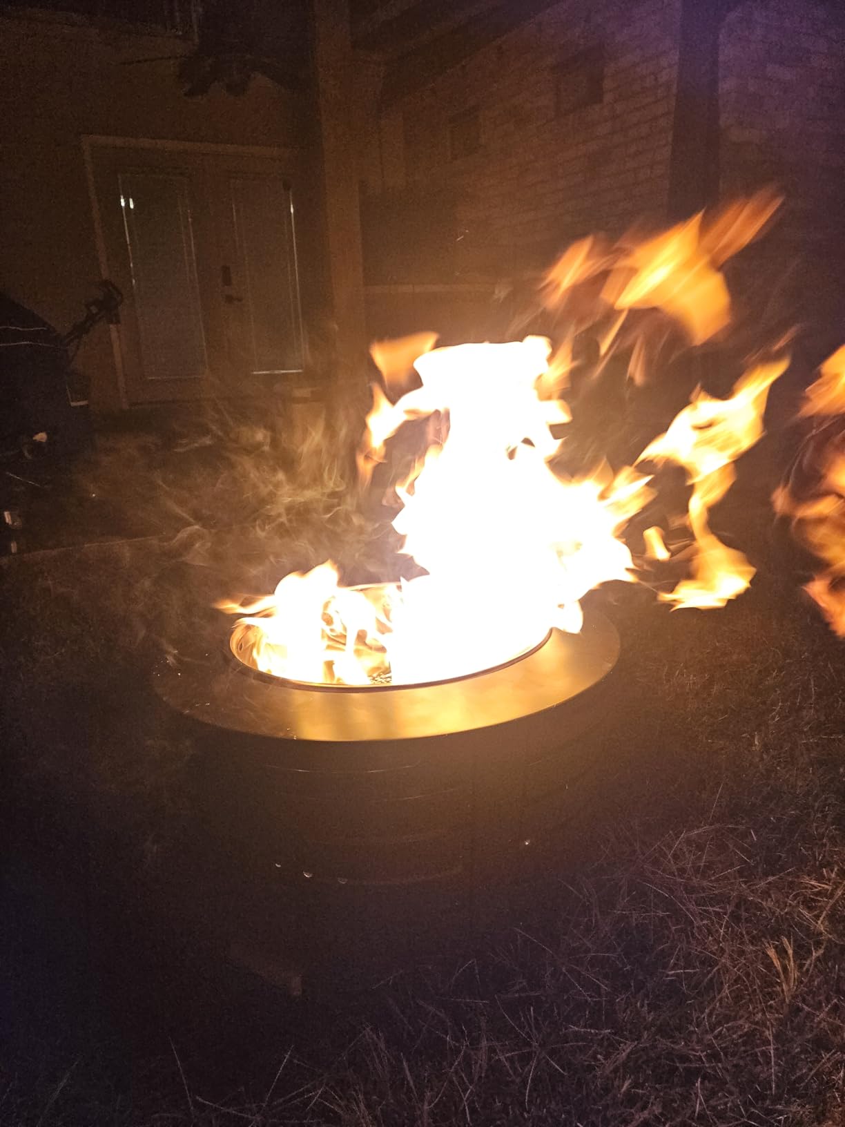 TIKI Patio Fire Pit Bundle – 25-Inch Smokeless Wood Burning Outdoor Fire Pit for Backyard, Patio, Deck & Garden with Removable Ash Pan, Stand & Weather-Resistant Cover – Modern Black Stainless Steel Customer Review TIKI Patio Fire Pit Bundle – 25-Inch Smokeless Wood Burning Outdoor Fire Pit for Backyard, Patio, Deck & Garden with Removable Ash Pan, Stand & Weather-Resistant Cover – Modern Black Stainless Steel - Customer Photo 1