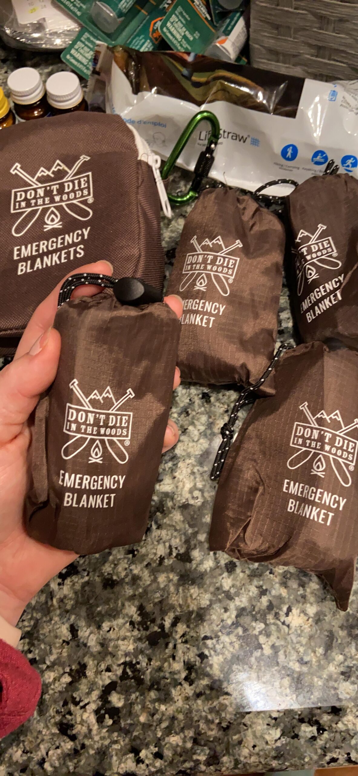 World's Toughest Emergency Blankets [4-Pack] Extra-Thick Thermal Mylar Foil Space Blanket | Waterproof Ultralight Outdoor Survival Gear For Hiking, Camping, Running, Emergency, First Aid Kits [Green] - Customer Photo 5
