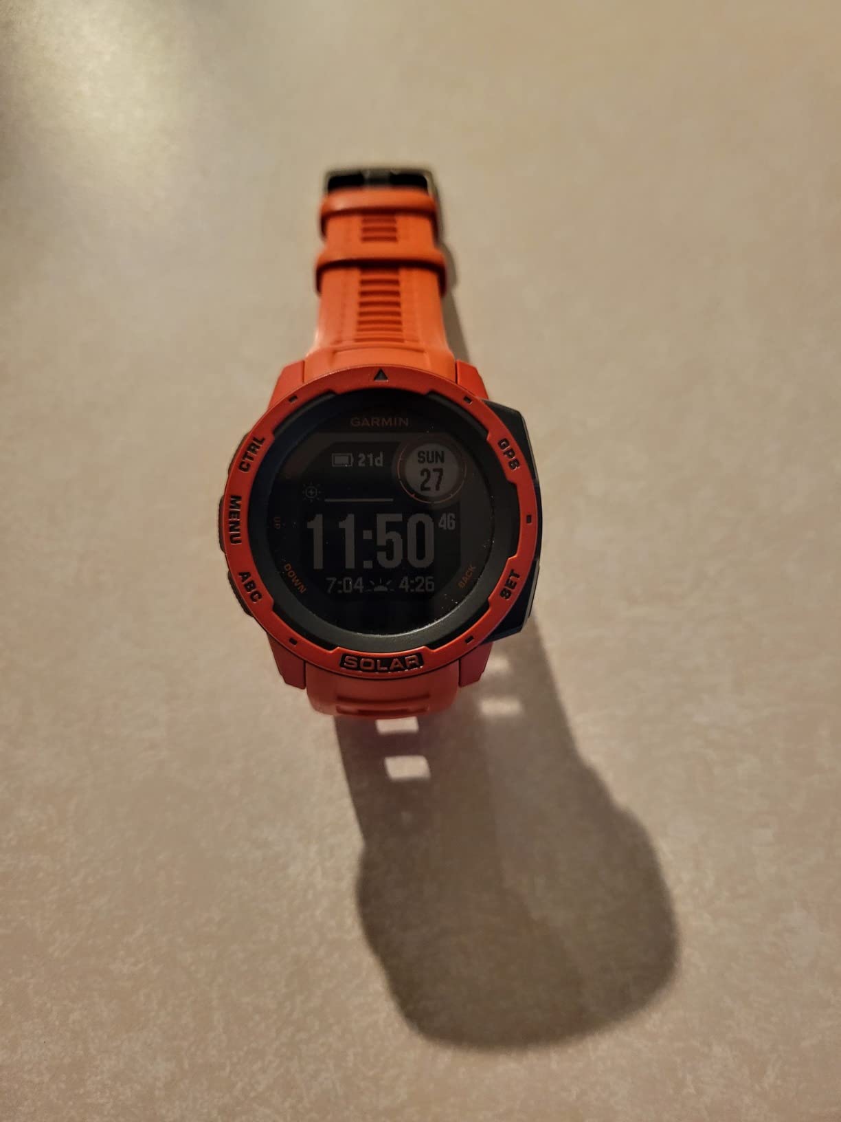 Garmin 010-02293-10 Instinct Solar, Rugged Outdoor Smartwatch with Solar Charging Capabilities, Built-in Sports Apps and Health Monitoring, Graphite Customer Review Garmin 010-02293-10 Instinct Solar, Rugged Outdoor Smartwatch with Solar Charging Capabilities, Built-in Sports Apps and Health Monitoring, Graphite - Customer Photo 2