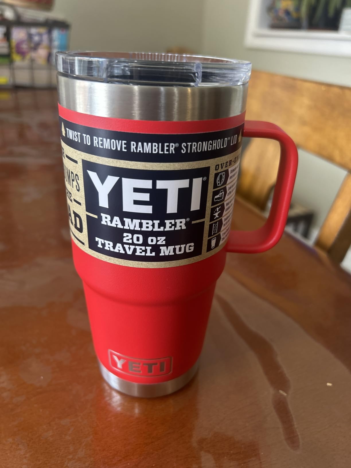 YETI Rambler 20 oz Travel Mug, Stainless Steel, Vacuum Insulated with Stronghold Lid Customer Review YETI Rambler 20 oz Travel Mug, Stainless Steel, Vacuum Insulated with Stronghold Lid - Customer Photo 3