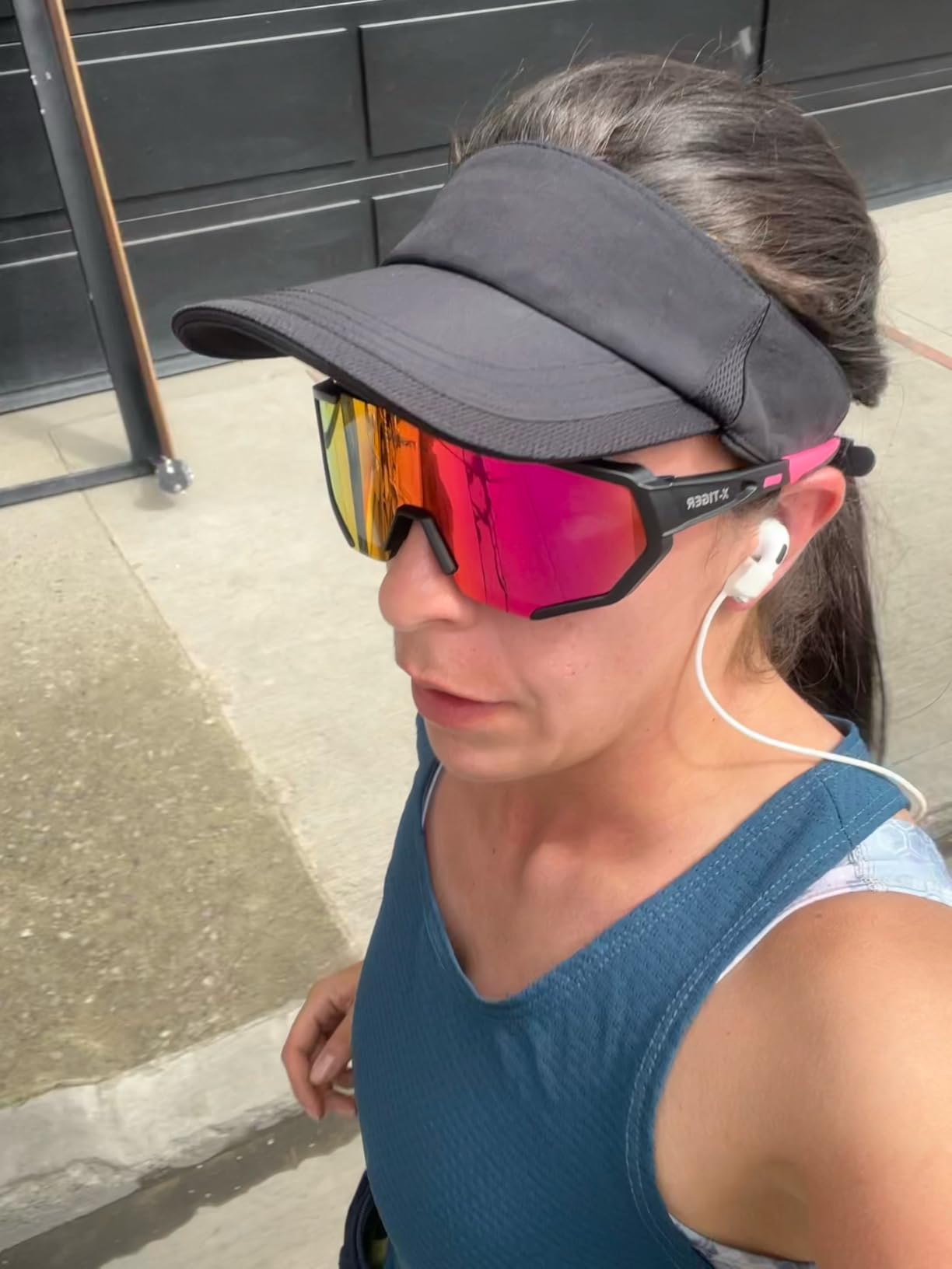 X-TIGER Polarized Sports Sunglasses with 5 Interchangeable Lenses,Mens Womens Cycling Bike Glasses,Baseball Running Fishing Customer Review X-TIGER Polarized Sports Sunglasses with 5 Interchangeable Lenses,Mens Womens Cycling Bike Glasses,Baseball Running Fishing - Customer Photo 1