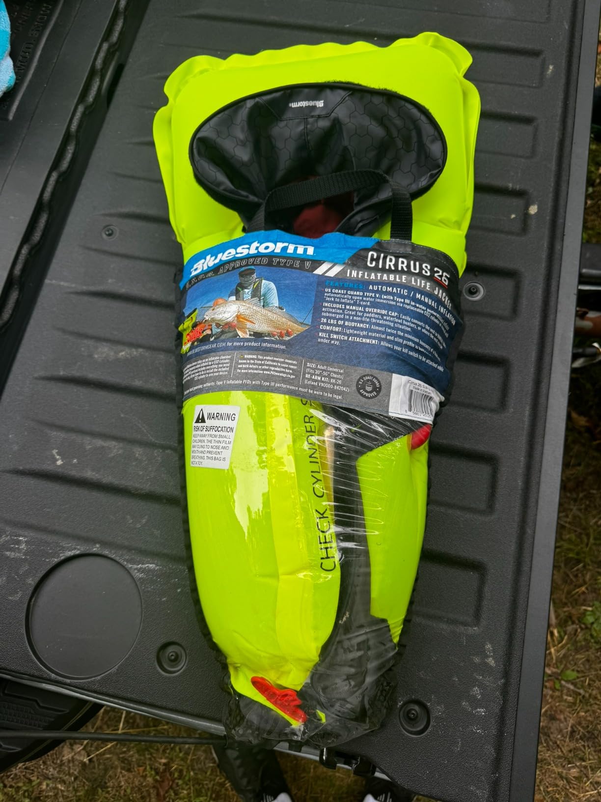BLUESTORM Cirrus26 Inflatable PFD Life Jackets for Adults | US Coast Guard Approved Automatic Life Vest w/Manual Override Convertibility Customer Review BLUESTORM Cirrus26 Inflatable PFD Life Jackets for Adults | US Coast Guard Approved Automatic Life Vest w/Manual Override Convertibility - Customer Photo 4