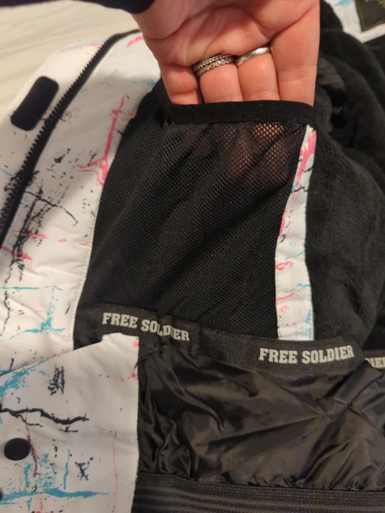 FREE SOLDIER Women's Waterproof Ski Snow Jacket Fleece Lined Warm Winter Rain Jacket with Hood Fully Taped Seams - Customer Photo 1
