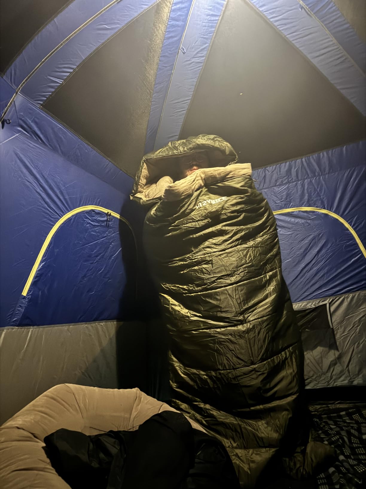 Cold Weather Sleeping Bag 100% Cotton Flannel XXL for Adults Big and Tall,Free Compression Sack - Customer Photo 1