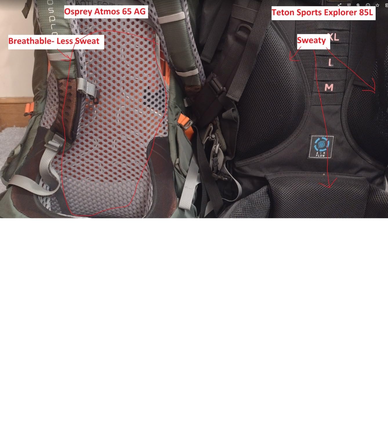 TETON 65L Explorer Internal Frame Backpack for Hiking, Camping, Backpacking, Rain Cover Included Customer Review TETON 65L Explorer Internal Frame Backpack for Hiking, Camping, Backpacking, Rain Cover Included - Customer Photo 5