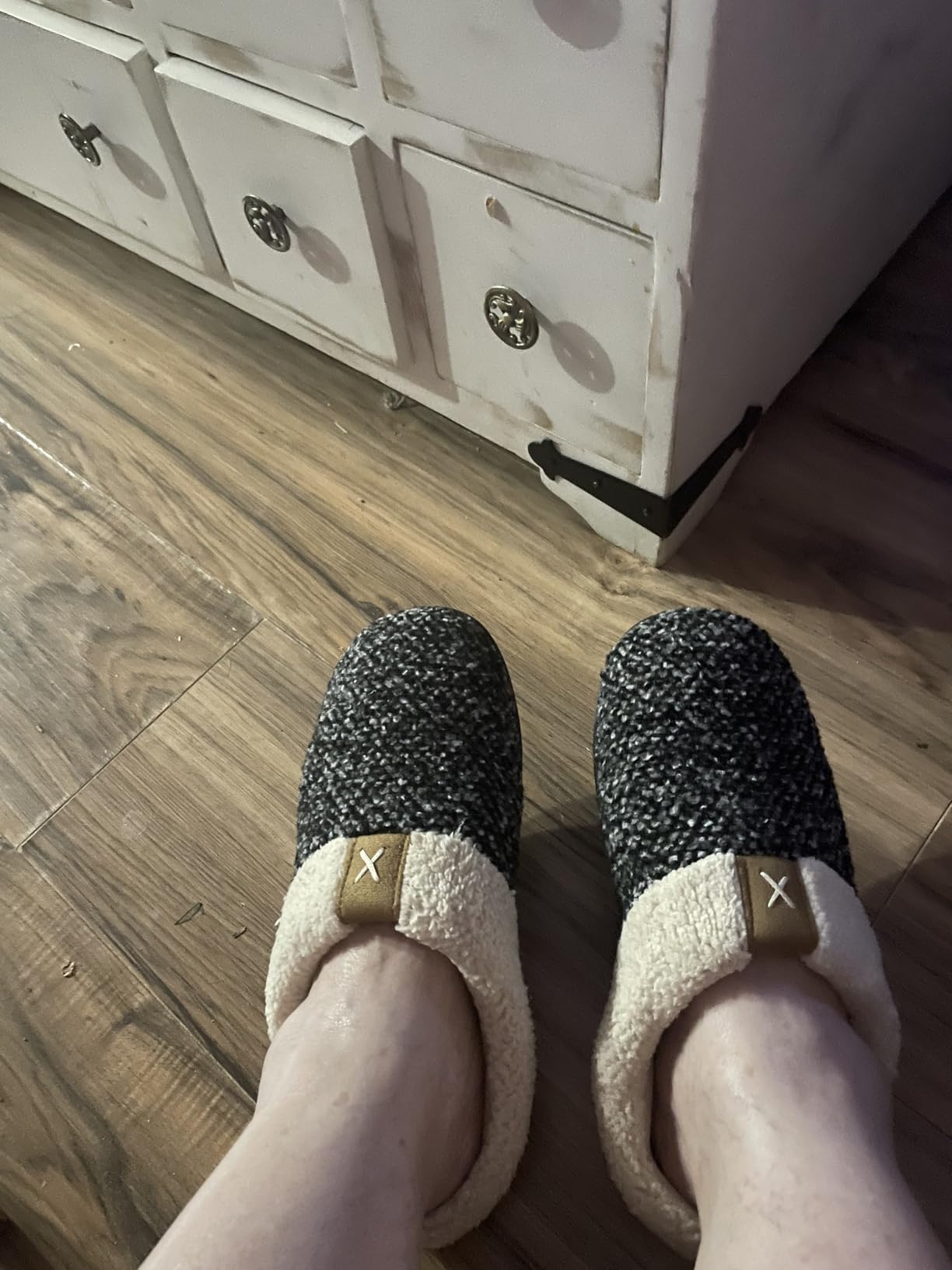 Women's Indoor Bedroom Slipper with Memory Foam, Gift for Women, Wool-Like House Shoe with Anti-Skid Rubber Sole for Ladies Customer Review Women's Indoor Bedroom Slipper with Memory Foam, Gift for Women, Wool-Like House Shoe with Anti-Skid Rubber Sole for Ladies - Customer Photo 1