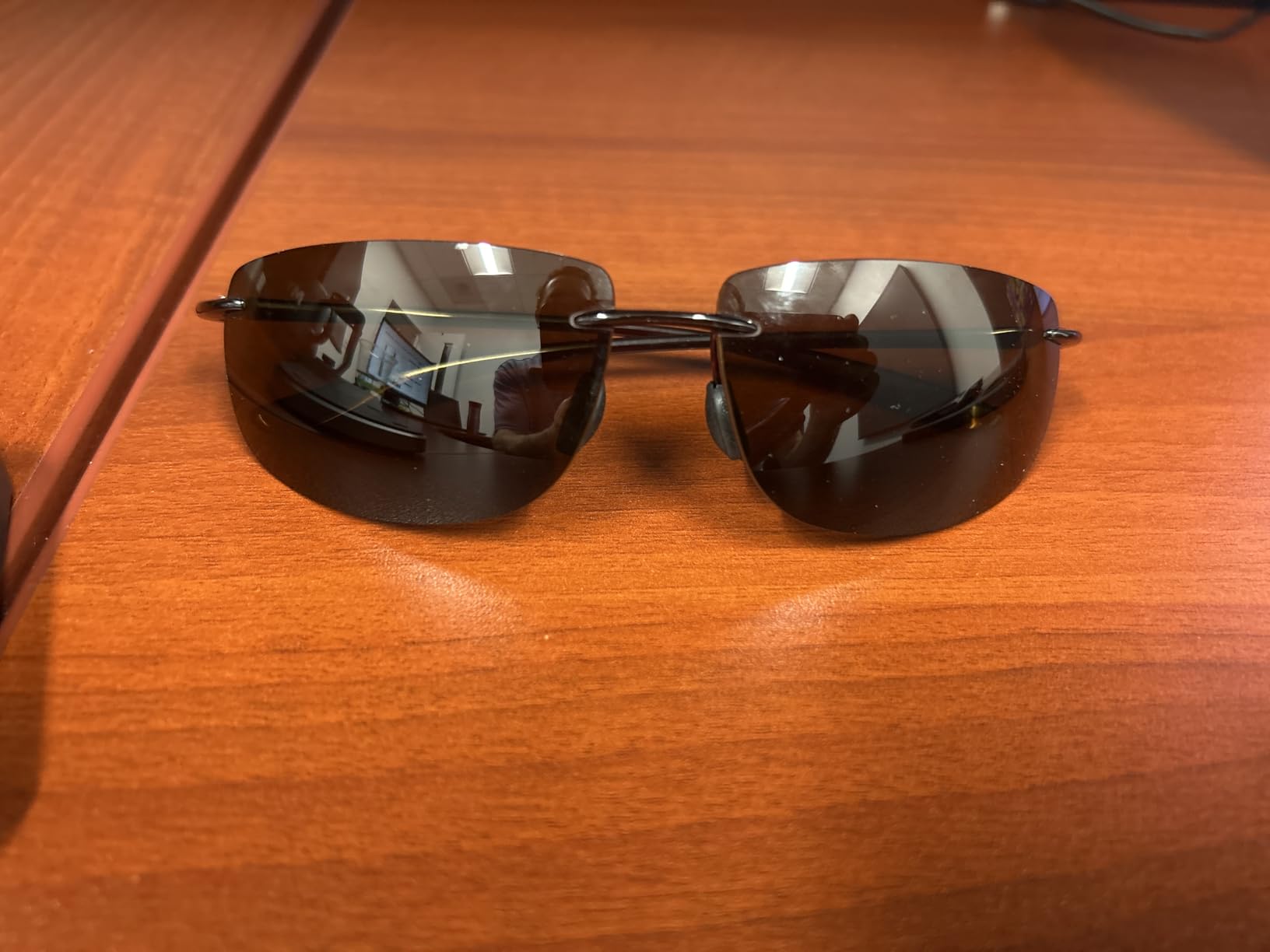 JIM HALO Sport Sunglasses for Men Women TR90 Rimless Frame for Running Fishing Cycling Driving Customer Review JIM HALO Sport Sunglasses for Men Women TR90 Rimless Frame for Running Fishing Cycling Driving - Customer Photo 1