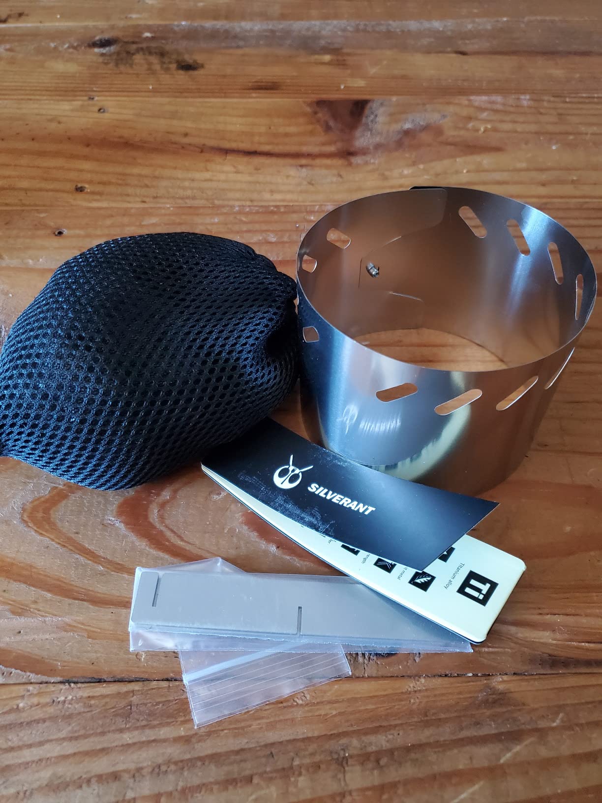 SILVERANT Titanium Ultralight Alcohol Multifuel Stove With Windshield & Cross Stand - For Camping, Backpacking, & Hiking With Drawstring Case (Alcohol Stove with Wind Shield) Customer Review SILVERANT Titanium Ultralight Alcohol Multifuel Stove With Windshield & Cross Stand - For Camping, Backpacking, & Hiking With Drawstring Case (Alcohol Stove with Wind Shield) - Customer Photo 1