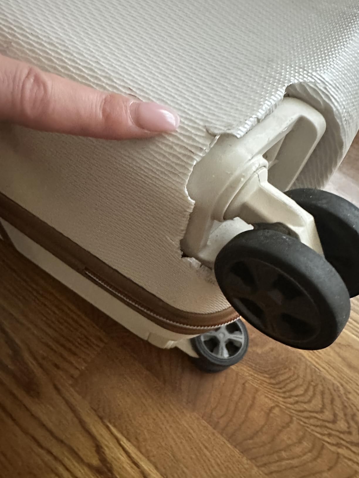 DELSEY PARIS Chatelet Air 2.0 Hardside Luggage with Spinner Wheels, Angora, Carry on 19 Inch - Customer Photo 3