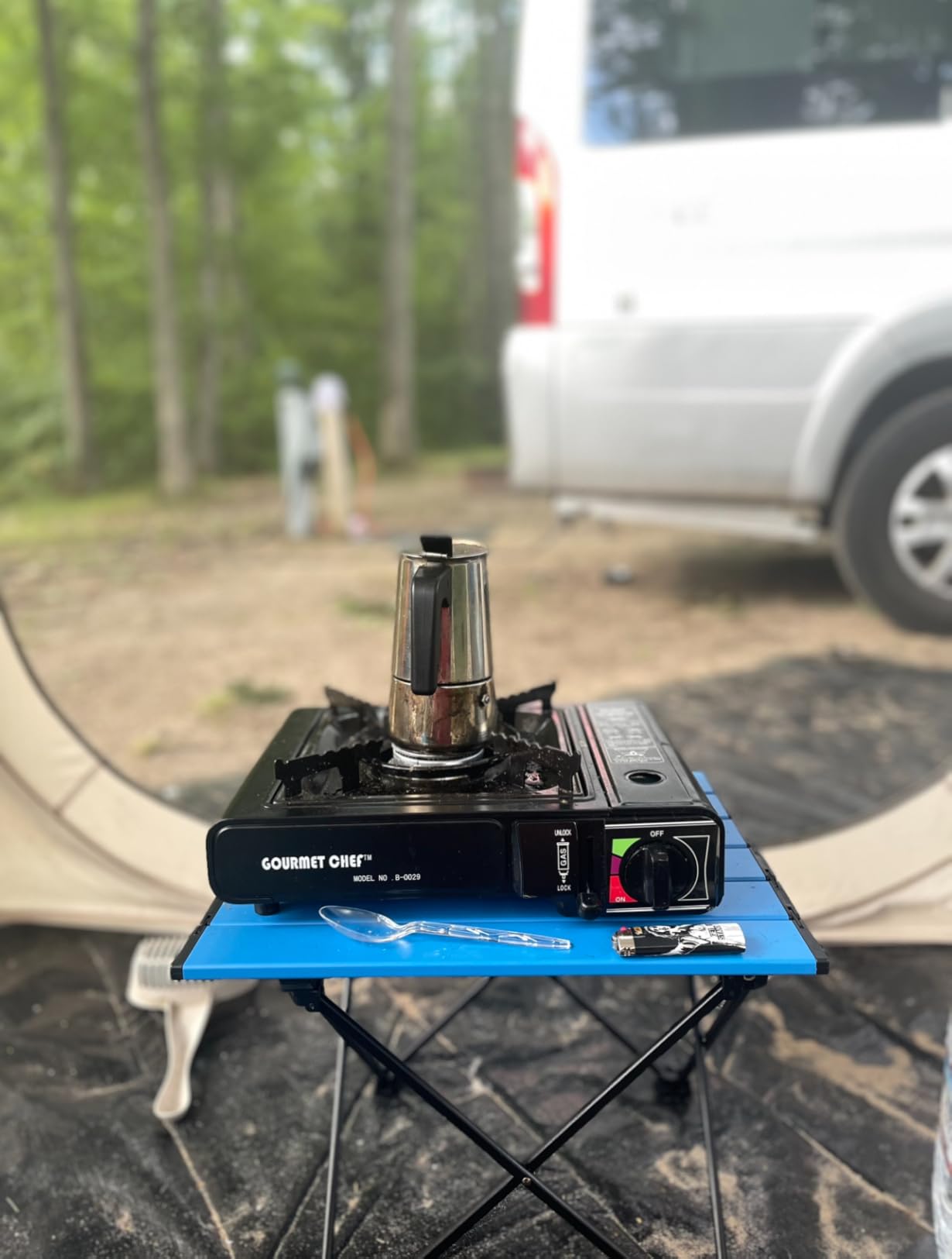 VILLEY Portable Camping Side Table, Ultralight Aluminum Folding Beach Table with Carry Bag for Outdoor Cooking, Picnic, Camp, Boat, Travel Customer Review VILLEY Portable Camping Side Table, Ultralight Aluminum Folding Beach Table with Carry Bag for Outdoor Cooking, Picnic, Camp, Boat, Travel - Customer Photo 1