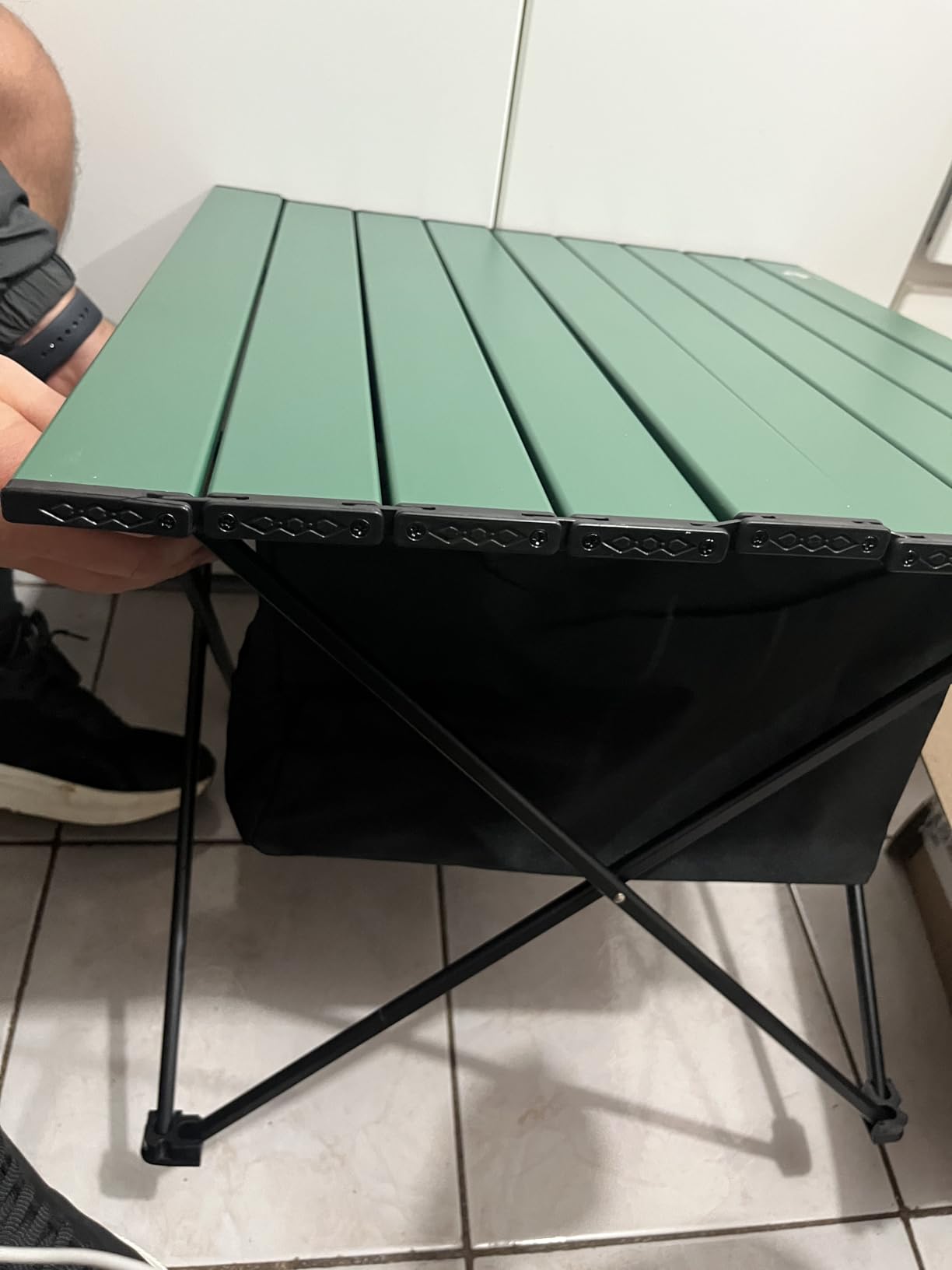 VILLEY Portable Camping Side Table, Ultralight Aluminum Folding Beach Table with Carry Bag for Outdoor Cooking, Picnic, Camp, Boat, Travel Customer Review VILLEY Portable Camping Side Table, Ultralight Aluminum Folding Beach Table with Carry Bag for Outdoor Cooking, Picnic, Camp, Boat, Travel - Customer Photo 4