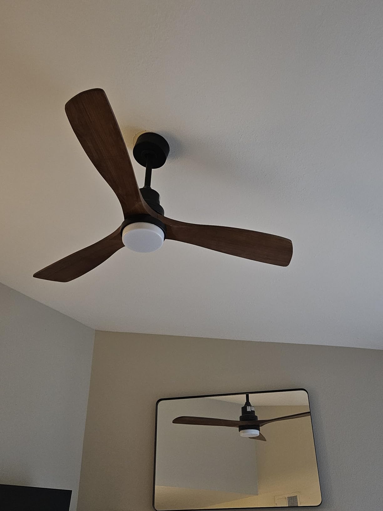 Sofucor Ceiling Fan No Light, 52 Inch Flush Mount Ceiling Fan With Remote Control, Indoor/Outdoor Ceiling Fans Without Lights, Reversible DC Motor, 3 Blade Solid Wood Ceiling Fans for Bedroom Patio Customer Review Sofucor Ceiling Fan No Light, 52 Inch Flush Mount Ceiling Fan With Remote Control, Indoor/Outdoor Ceiling Fans Without Lights, Reversible DC Motor, 3 Blade Solid Wood Ceiling Fans for Bedroom Patio - Customer Photo 1