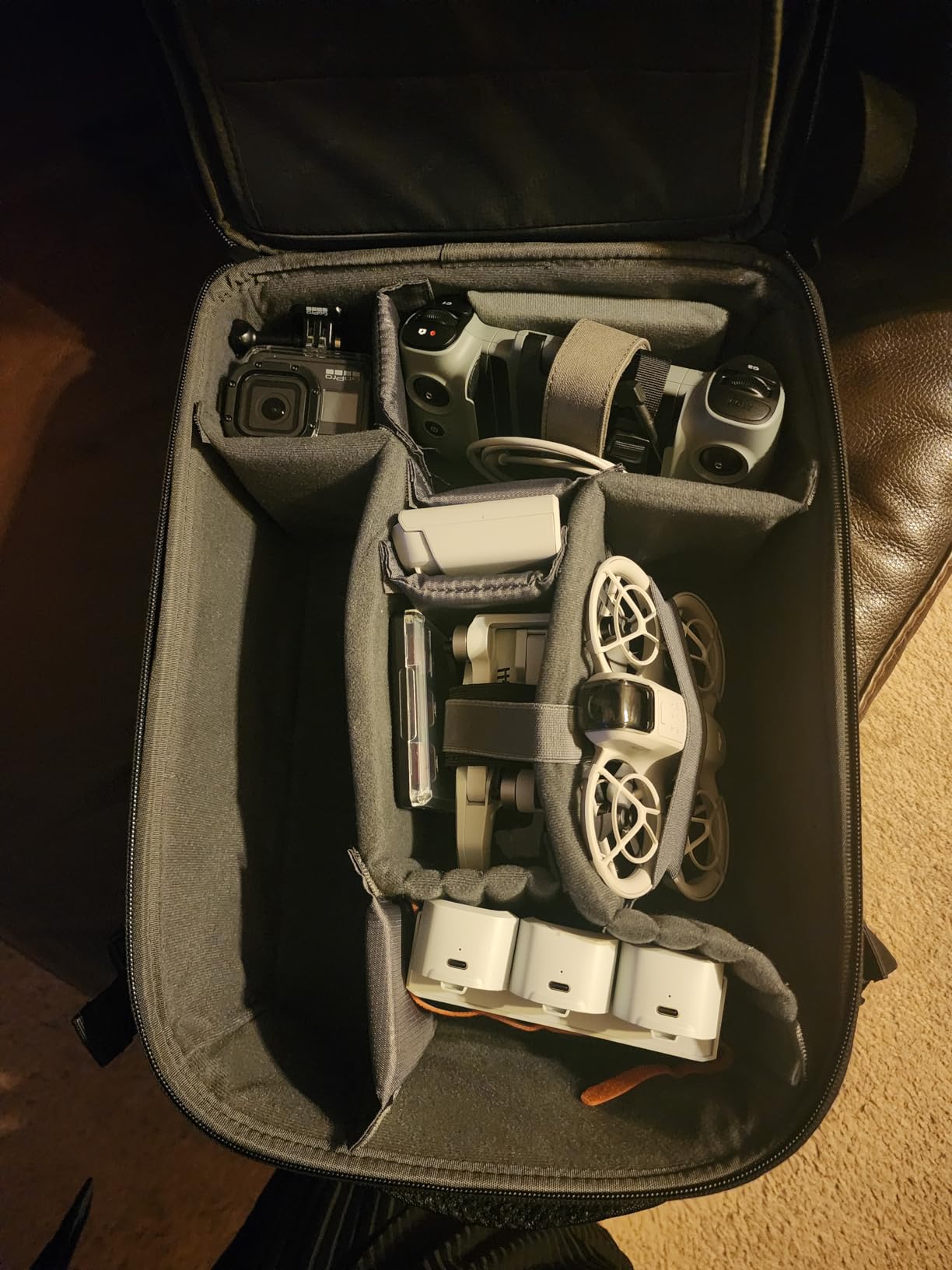 TARION Hardshell Camera Backpack: 3-side Hard Case Photography Bag DSLR Backpack with Waterproof Raincover, Laptop/Tripod Compartment for Men Women Photographers - Black Customer Review TARION Hardshell Camera Backpack: 3-side Hard Case Photography Bag DSLR Backpack with Waterproof Raincover, Laptop/Tripod Compartment for Men Women Photographers - Black - Customer Photo 5