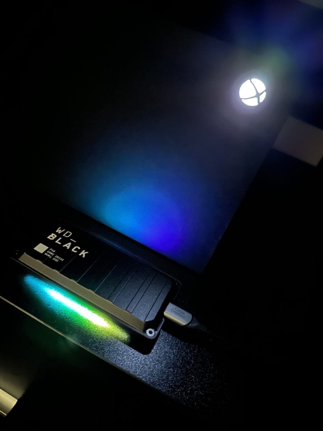 Western Digital 1TB P40 Game Drive SSD - Up to 2,000MB/s, RGB Lighting, Portable External Solid State Drive , Compatible with Playstation, Xbox, PC, & Mac - WDBAWY0010BBK-WESN - Customer Photo 1