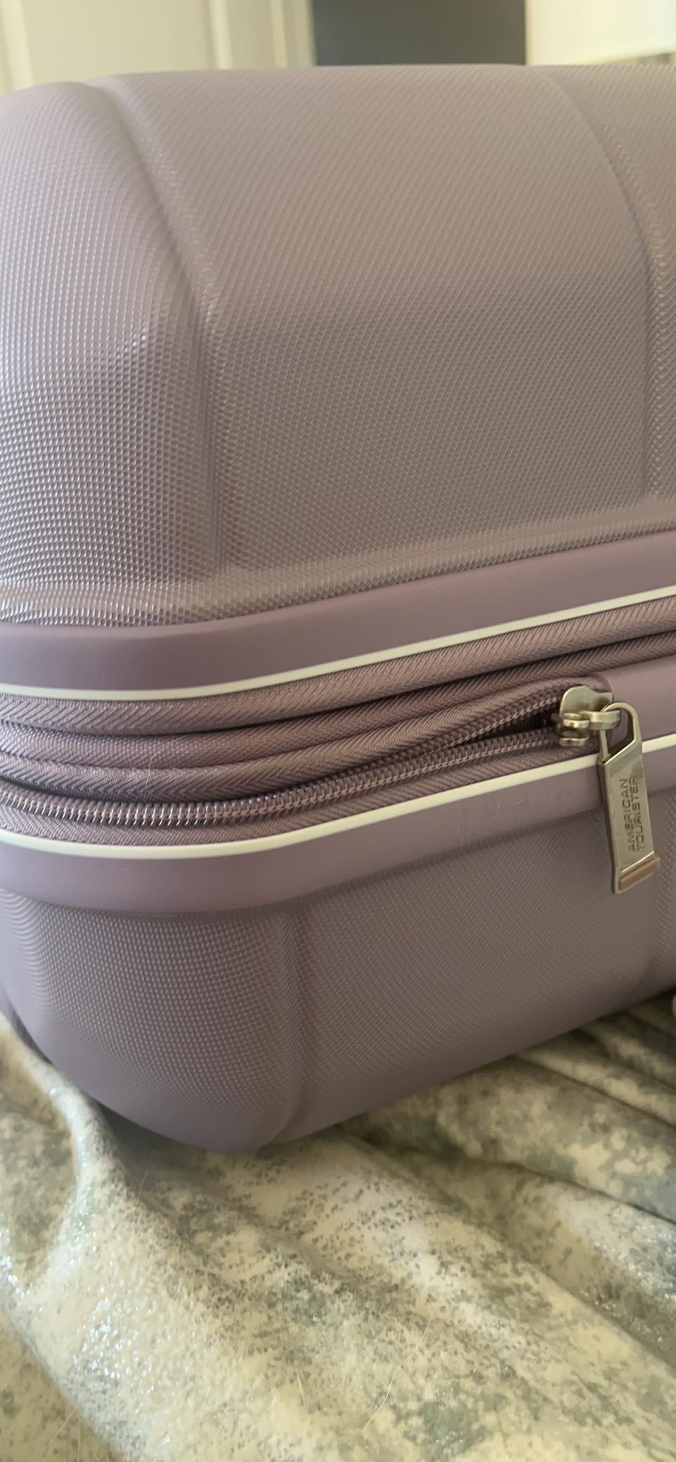 American Tourister Stratum 2.0 Expandable Hardside Luggage with Spinner Wheels, Slate Blue, Carry-on - Customer Photo 4