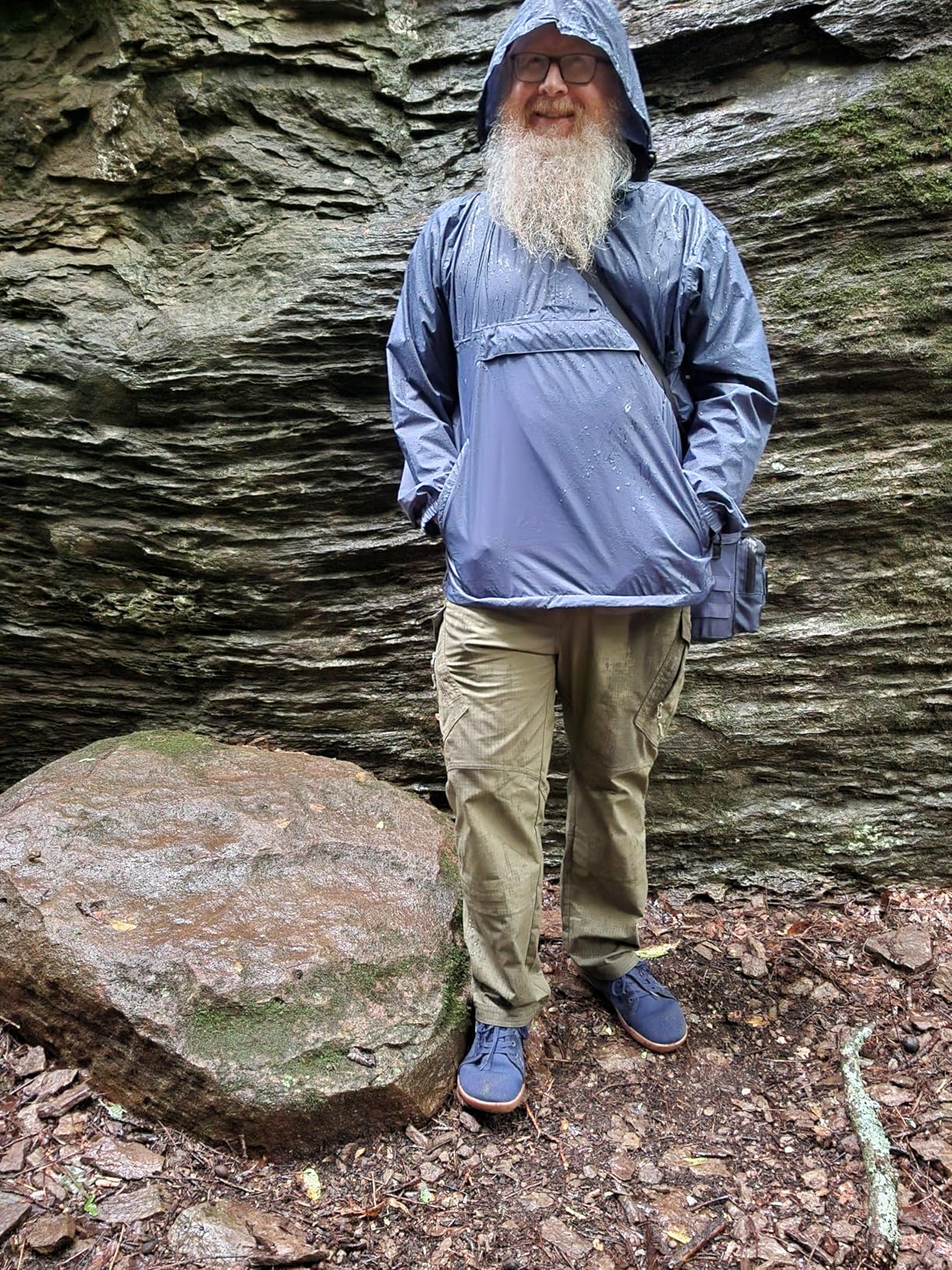 Outdoor Ventures Men's Rain Jacket Waterproof Lightweight Packable Rain Pullover for Hiking Golf Running Customer Review Outdoor Ventures Men's Rain Jacket Waterproof Lightweight Packable Rain Pullover for Hiking Golf Running - Customer Photo 1