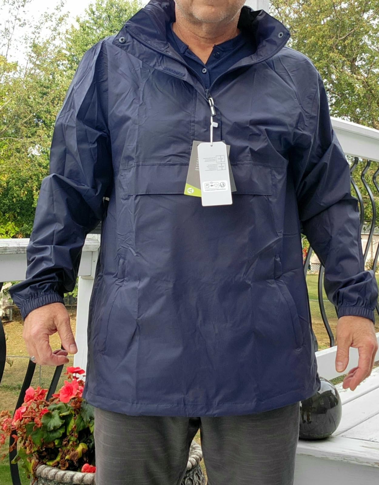 Men's Rain Jacket Waterproof Lightweight Packable Rain Pullover for Hiking Golf Running Customer Review Men's Rain Jacket Waterproof Lightweight Packable Rain Pullover for Hiking Golf Running - Customer Photo 3