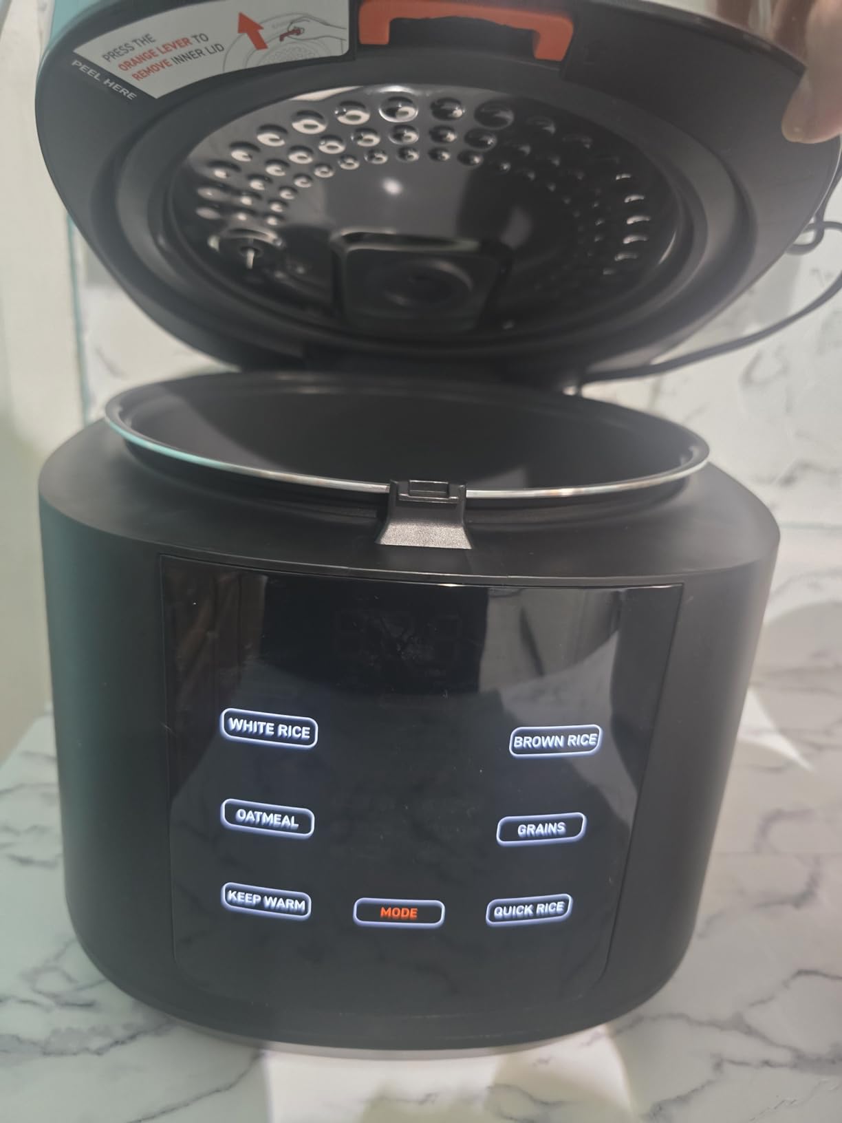 COSORI Rice Cooker 10 Cup, 24h Keep Warm, Non-stick Ceramic Inner Pot, 18 Functions Fuzzy Logic Rice Maker with Stainless Steel Steamer Basket, Sauté, Slow Cooker, Black Customer Review COSORI Rice Cooker 10 Cup, 24h Keep Warm, Non-stick Ceramic Inner Pot, 18 Functions Fuzzy Logic Rice Maker with Stainless Steel Steamer Basket, Sauté, Slow Cooker, Black - Customer Photo 4