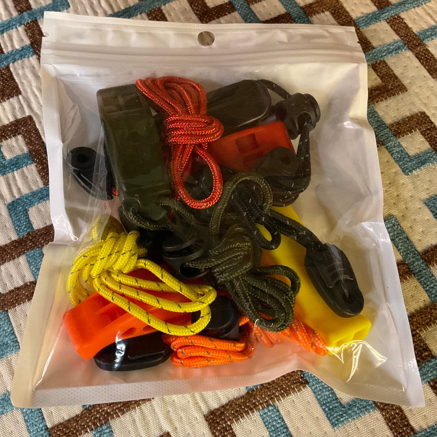 4 Pack Emergency Whistles, Loud Shrill Safety Whistle with Reflective Lanyard for Outdoor Climbing Hiking Camping Fishing Boat Kayak Life Vest Jacket Boating Water Survival Rescue Signaling (Orange) Customer Review 4 Pack Emergency Whistles, Loud Shrill Safety Whistle with Reflective Lanyard for Outdoor Climbing Hiking Camping Fishing Boat Kayak Life Vest Jacket Boating Water Survival Rescue Signaling (Orange) - Customer Photo 1