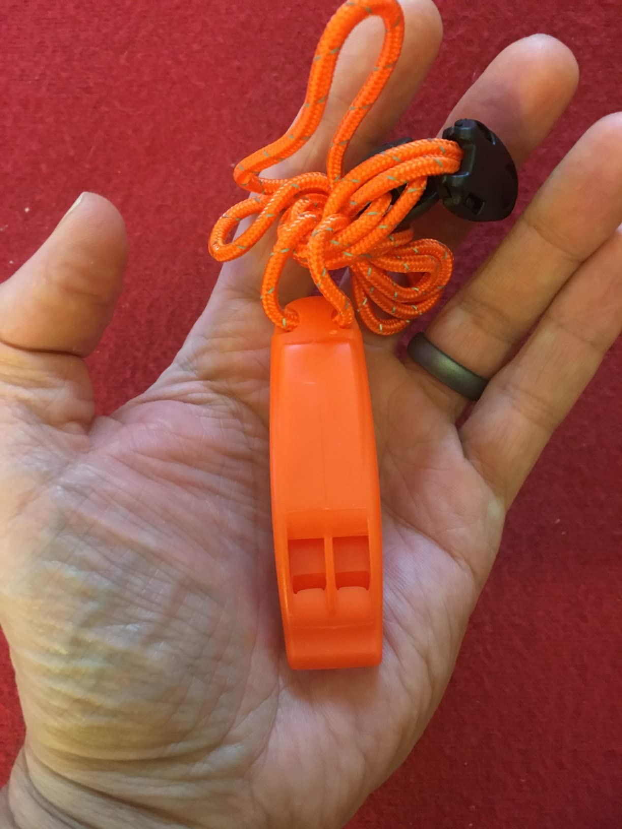 4 Pack Emergency Whistles, Loud Shrill Safety Whistle with Reflective Lanyard for Outdoor Climbing Hiking Camping Fishing Boat Kayak Life Vest Jacket Boating Water Survival Rescue Signaling (Orange) Customer Review 4 Pack Emergency Whistles, Loud Shrill Safety Whistle with Reflective Lanyard for Outdoor Climbing Hiking Camping Fishing Boat Kayak Life Vest Jacket Boating Water Survival Rescue Signaling (Orange) - Customer Photo 4