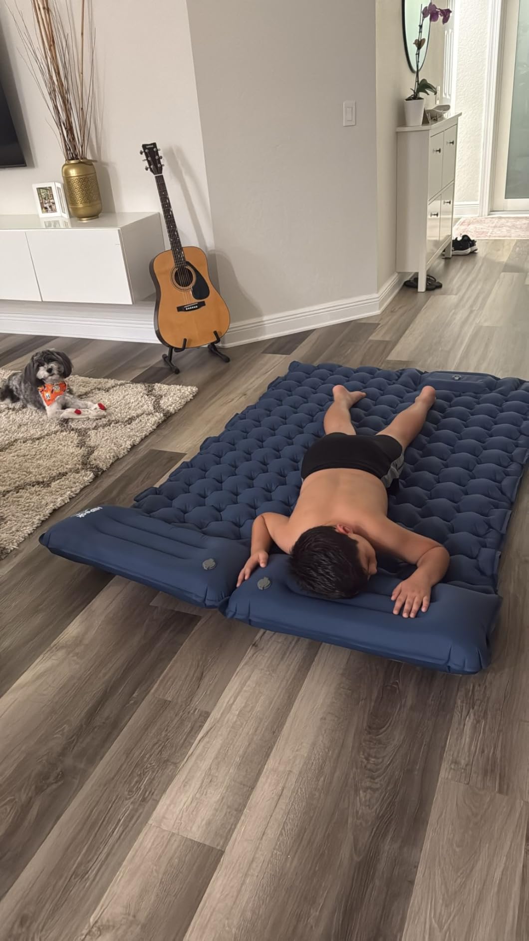 HiiPeak Sleeping Pad - Ultralight Inflatable Sleeping Mat with Built-in Foot Pump, Durable Compact Waterproof Camping Air Mattress for Camping, Backpacking, Hiking, Tent Trap Traveling Customer Review HiiPeak Sleeping Pad - Ultralight Inflatable Sleeping Mat with Built-in Foot Pump, Durable Compact Waterproof Camping Air Mattress for Camping, Backpacking, Hiking, Tent Trap Traveling - Customer Photo 2