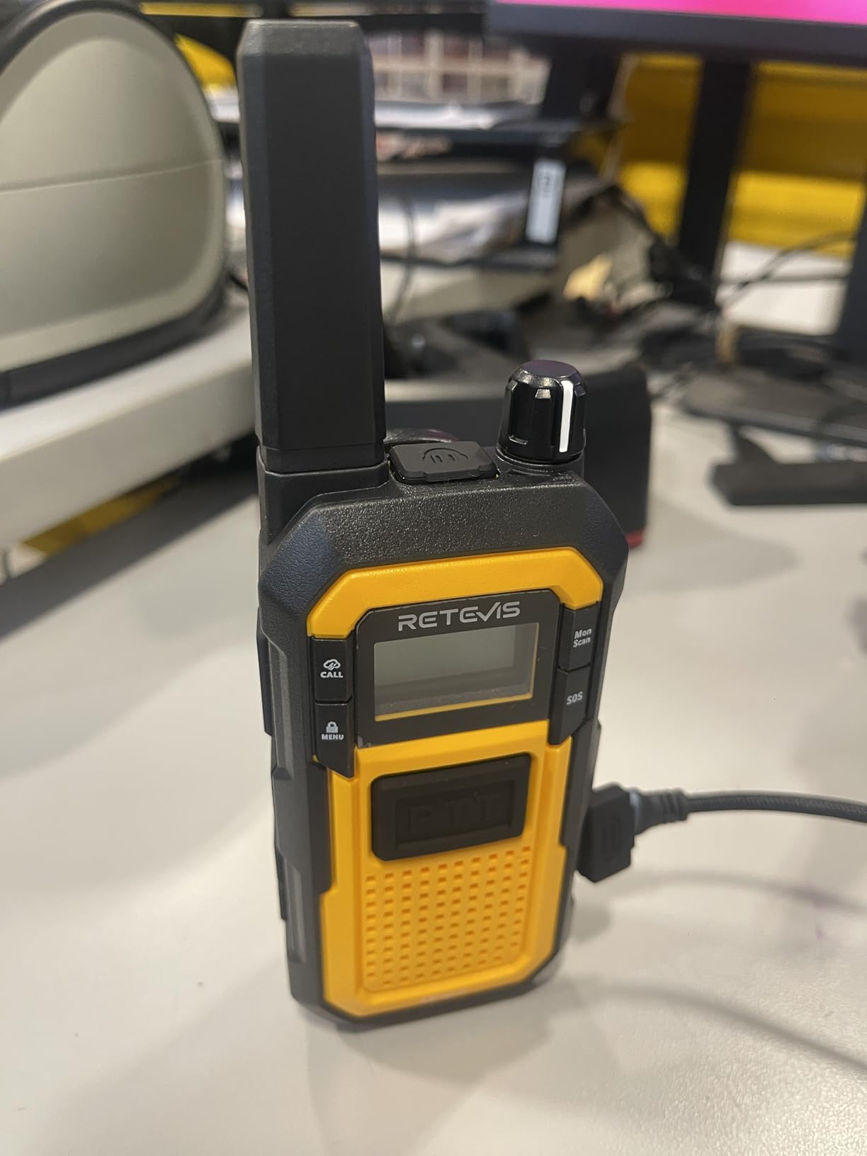Retevis RB48 Waterproof Walkie Talkies, Heavy Duty Two Way Radio, Advanced Triple Proof, Vibration Call, USB-C, SOS,2000mAh, NOAA, 2 Way Radio(2 Pack) Yellow Customer Review Retevis RB48 Waterproof Walkie Talkies, Heavy Duty Two Way Radio, Advanced Triple Proof, Vibration Call, USB-C, SOS,2000mAh, NOAA, 2 Way Radio(2 Pack) Yellow - Customer Photo 3