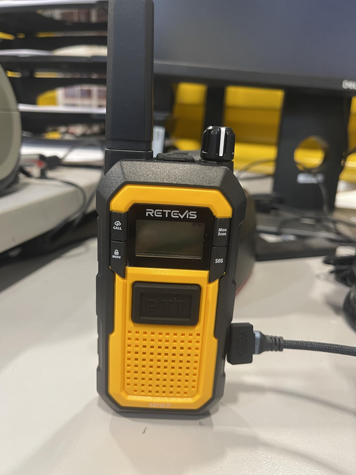 Retevis RB48 Waterproof Walkie Talkies, Heavy Duty Two Way Radio, Advanced Triple Proof, Vibration Call, USB-C, SOS,2000mAh, NOAA, 2 Way Radio(2 Pack) Yellow Customer Review Retevis RB48 Waterproof Walkie Talkies, Heavy Duty Two Way Radio, Advanced Triple Proof, Vibration Call, USB-C, SOS,2000mAh, NOAA, 2 Way Radio(2 Pack) Yellow - Customer Photo 5