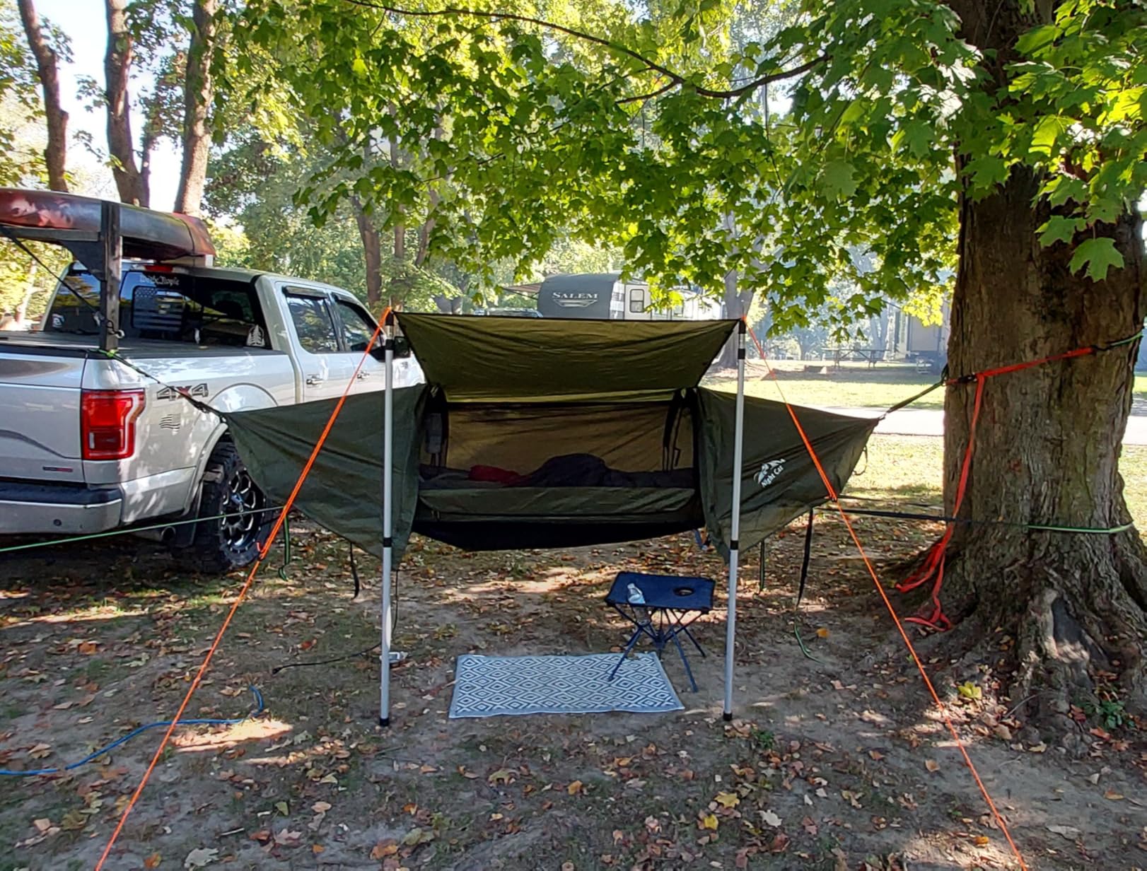 Night Cat Flat Lay Hammock Tent with Mosquito Net Waterproof Rainfly Storage Room for 1 Person Backpacking Hiking Camping Lightweight 330LBS 87x28x19in Customer Review Night Cat Flat Lay Hammock Tent with Mosquito Net Waterproof Rainfly Storage Room for 1 Person Backpacking Hiking Camping Lightweight 330LBS 87x28x19in - Customer Photo 2