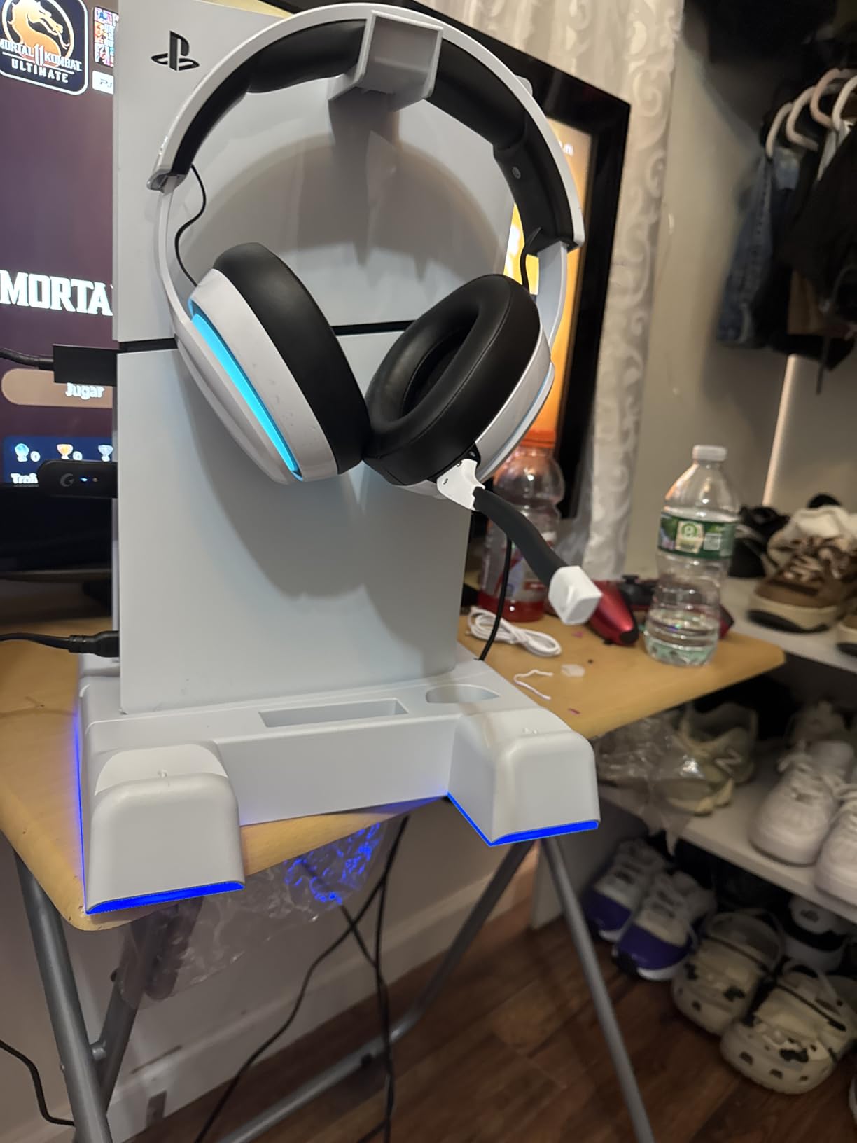 PS5/ Slim/Pro Stand for Disc & Digital Console, PS5 Cooling Station with Dual Controller Charging Station for PlayStation 5 Console, 3-Level Fan PS 5 Controller Charger Accessories Stand-White Customer Review PS5/ Slim/Pro Stand for Disc & Digital Console, PS5 Cooling Station with Dual Controller Charging Station for PlayStation 5 Console, 3-Level Fan PS 5 Controller Charger Accessories Stand-White - Customer Photo 4