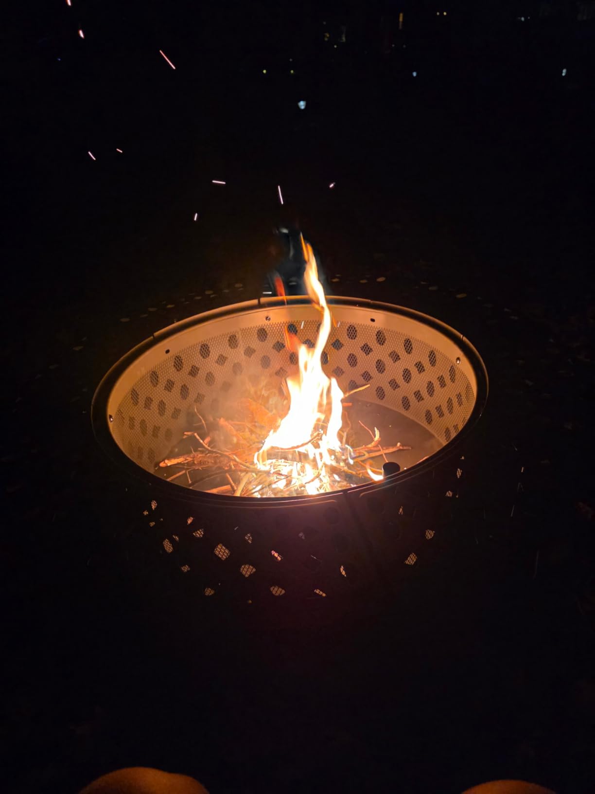 36 Inch Fire Pit with 2 Grills, Wood Burning Fire Pits for Outside with Lid, Poker and Round Waterproof Cover, BBQ& Outdoor Firepit & Round Metal Table 3 in 1 for Patio, Picnic, Party Customer Review 36 Inch Fire Pit with 2 Grills, Wood Burning Fire Pits for Outside with Lid, Poker and Round Waterproof Cover, BBQ& Outdoor Firepit & Round Metal Table 3 in 1 for Patio, Picnic, Party - Customer Photo 1