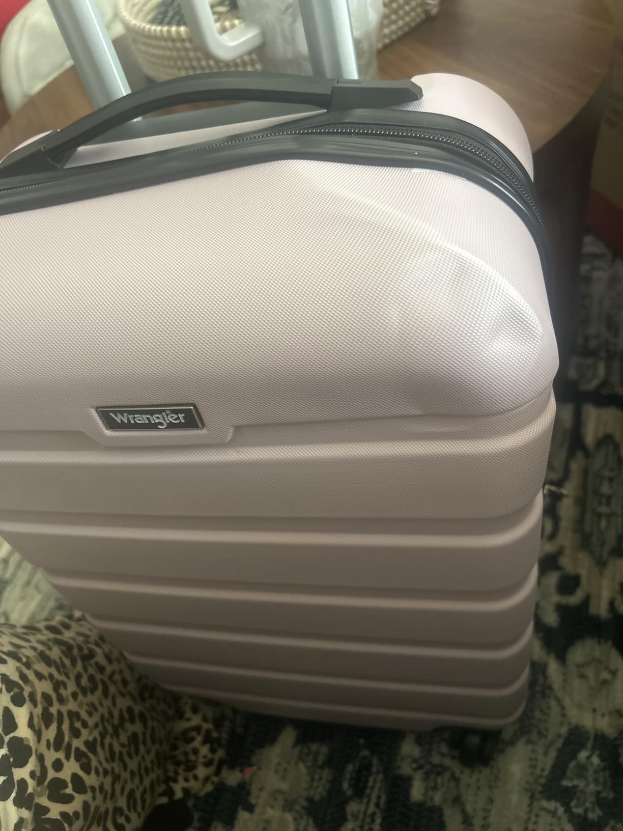 Wrangler Hardside Spinner Luggage, Blue Heaven, Carry-On 20-Inch - Customer Photo 4