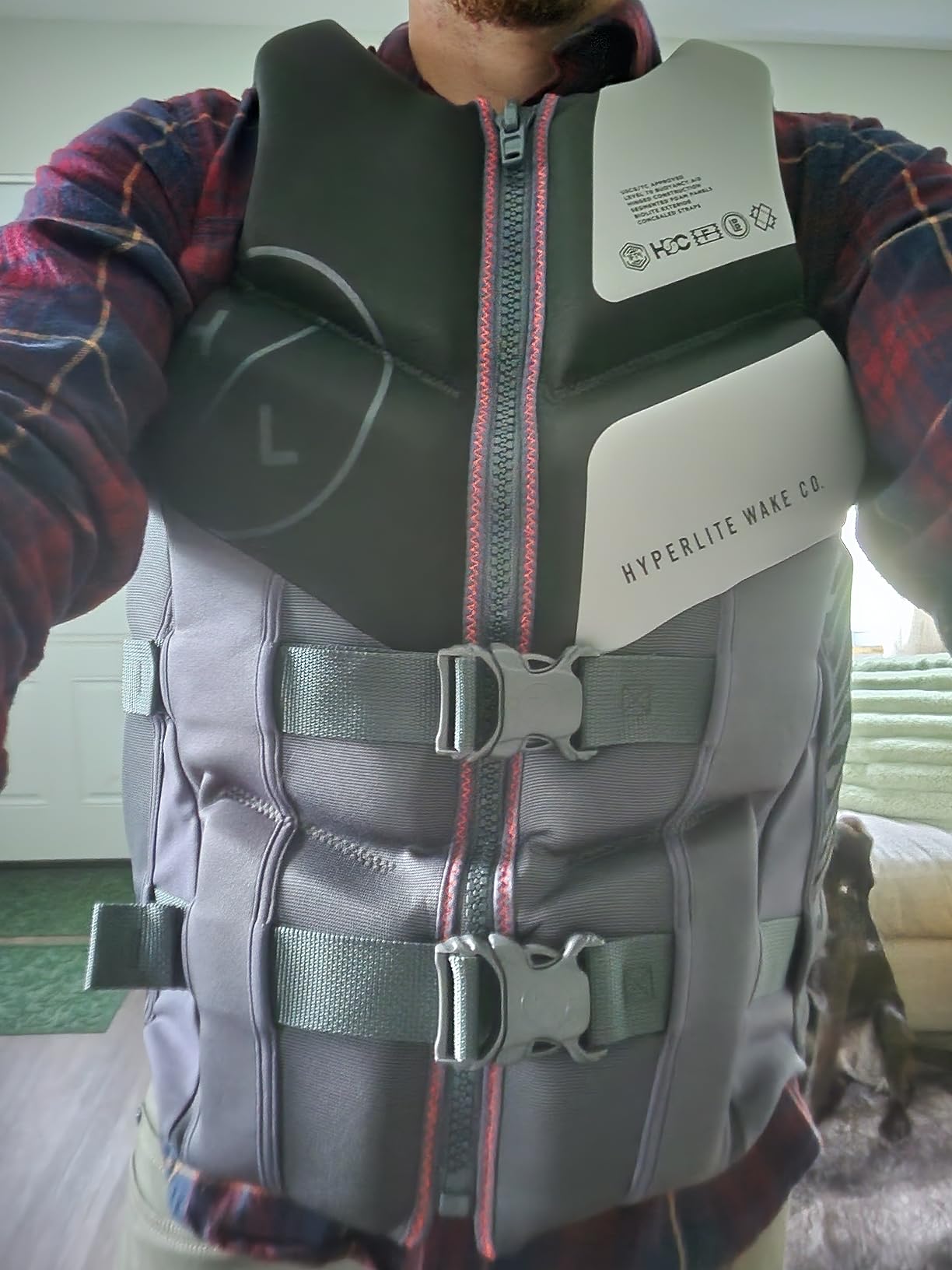 HyperLite Men's Elite Life Jacket - US Coast Guard Approved Level 70 Buoyancy Aid, Great for Any Water Sports Activity Including Boating, Paddle & Swimming Customer Review HyperLite Men's Elite Life Jacket - US Coast Guard Approved Level 70 Buoyancy Aid, Great for Any Water Sports Activity Including Boating, Paddle & Swimming - Customer Photo 1