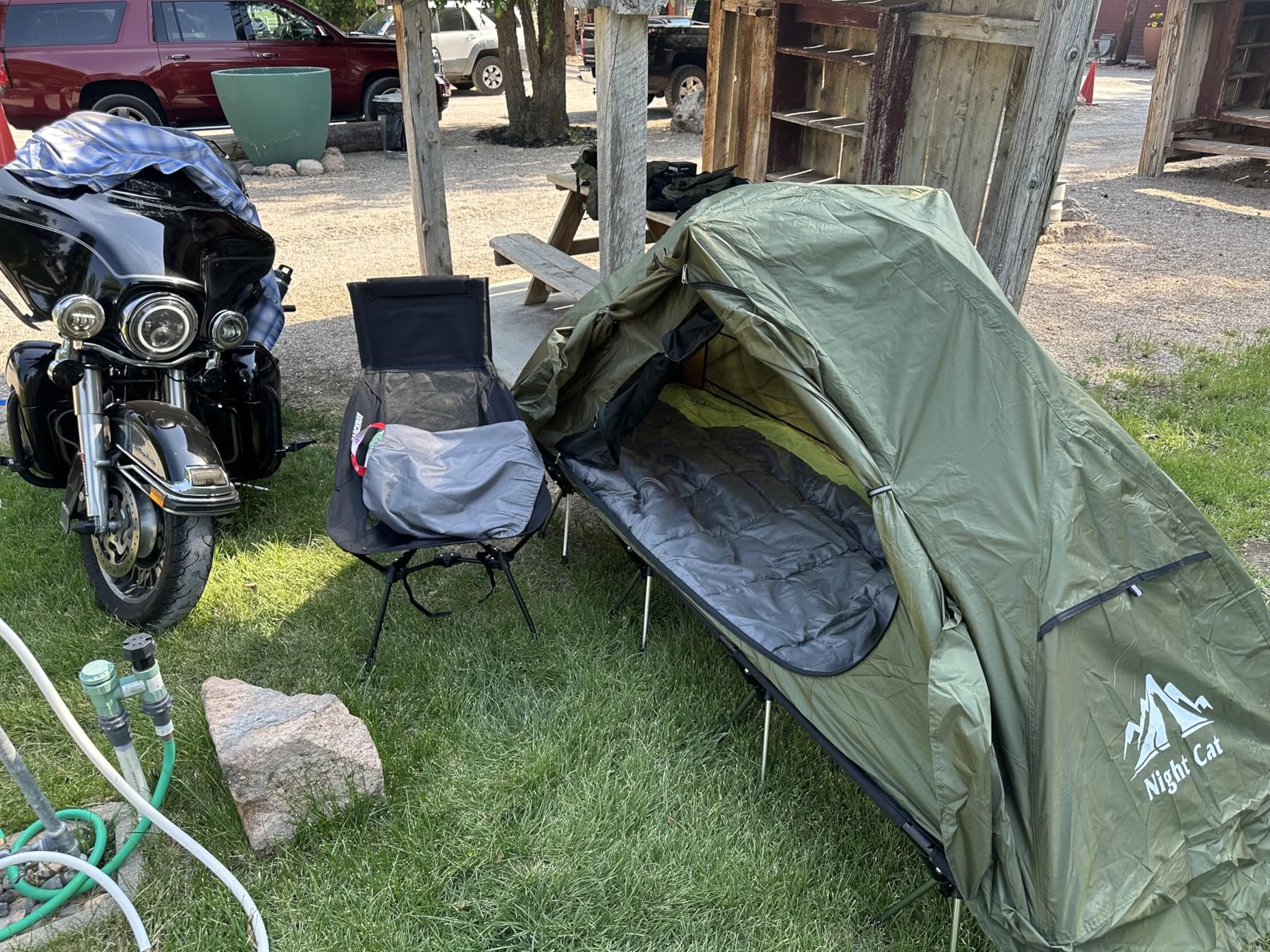 MARCHWAY Lightweight Folding High Back Camping Chair with Head Support, Stable Portable Compact for Outdoor Camp, Travel, Beach, Picnic, Festival, Hiking, Backpacking (Highback Khaki) Customer Review MARCHWAY Lightweight Folding High Back Camping Chair with Head Support, Stable Portable Compact for Outdoor Camp, Travel, Beach, Picnic, Festival, Hiking, Backpacking (Highback Khaki) - Customer Photo 2