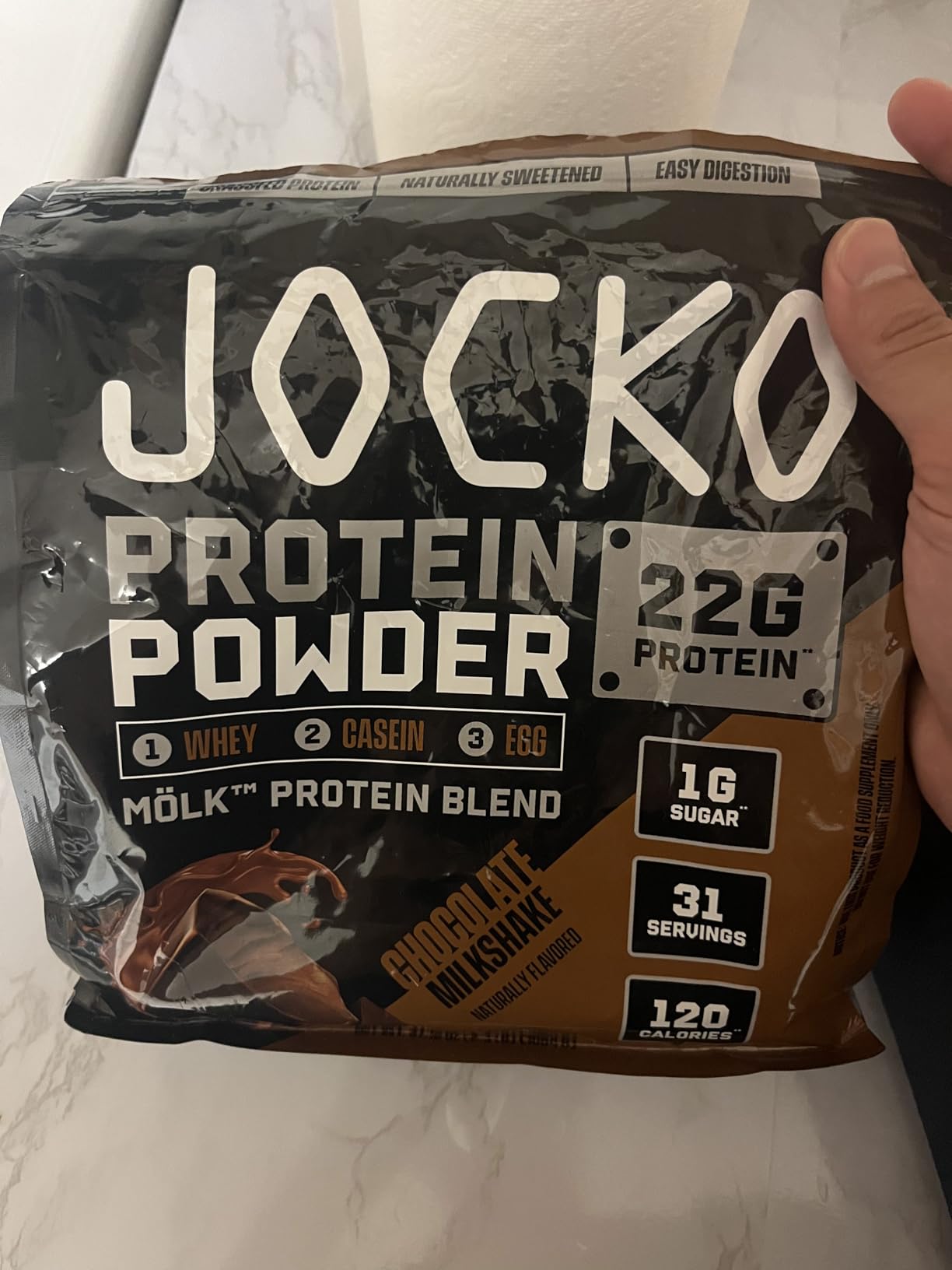 Jocko Fuel Mölk Whey Protein Powder 22g Protein - Low Sugar Monk Fruit Blend - Muscle Recovery & Growth, Packaging May Vary (28 Servings, Vanilla Milkshake) - Customer Photo 1