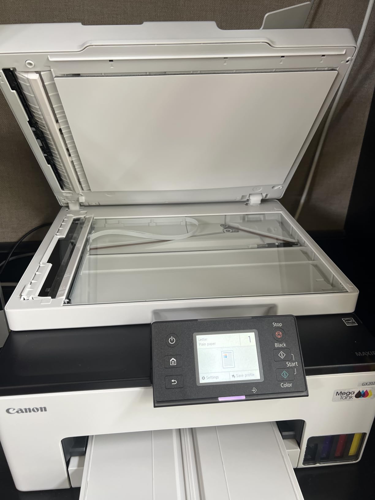 Canon MegaTank MAXIFY GX2020 All-in-One Wireless Color Printer – Print, Copy, Scan with Duplex Printing – Refillable Tank System, Compact Desktop Design – Wireless Print Scan Copy for Home & Office Customer Review Canon MegaTank MAXIFY GX2020 All-in-One Wireless Color Printer – Print, Copy, Scan with Duplex Printing – Refillable Tank System, Compact Desktop Design – Wireless Print Scan Copy for Home & Office - Customer Photo 1