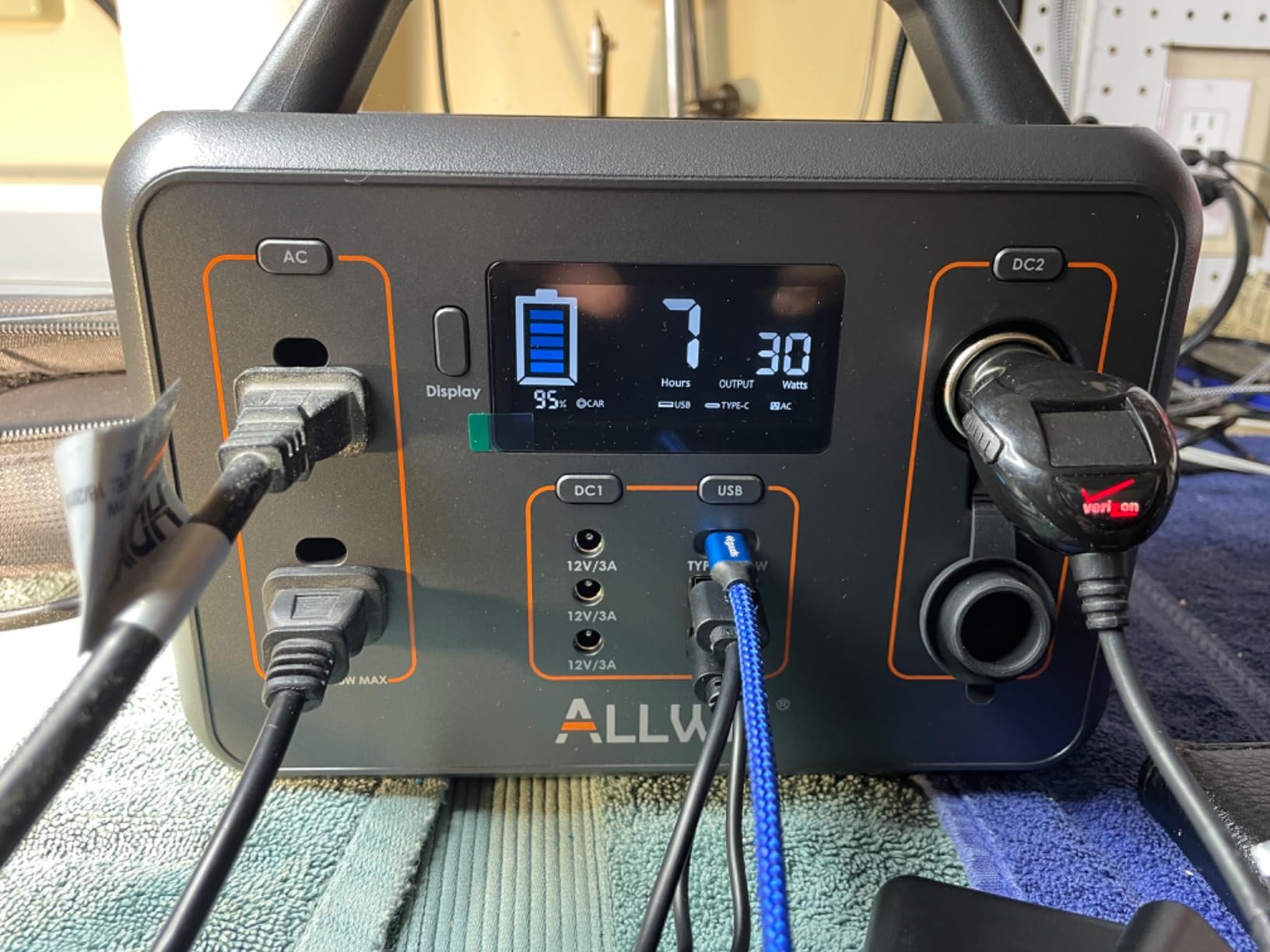 ALLWEI LiFePO4 Portable Power Station 1200W, 1008Wh Solar Generator with UPS Mode, 1.5Hrs Fast Charge, 4 AC Outlet(Surge 2400W), Power Battery Generator for CPAP Camping Outdoor Emergency - Customer Photo 5