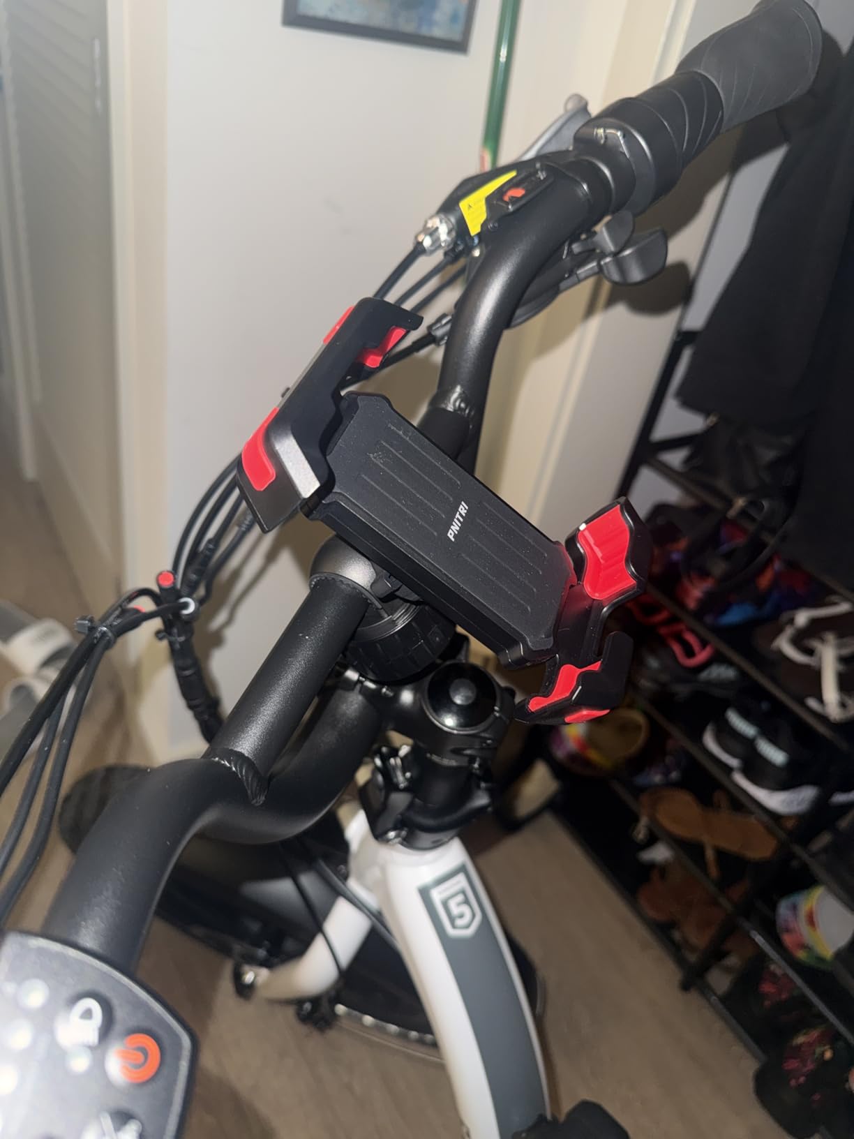 Pnitri 2025 New Upgraded Bike Phone Holder Handlebar - 1S Quick Install, Motorcycle Phone Mount, Bicycle Phone Holder fit Large Phone Case for iPhone Samsung, Dirt Scooter Mini Bike Accessories Customer Review Pnitri 2025 New Upgraded Bike Phone Holder Handlebar - 1S Quick Install, Motorcycle Phone Mount, Bicycle Phone Holder fit Large Phone Case for iPhone Samsung, Dirt Scooter Mini Bike Accessories - Customer Photo 2