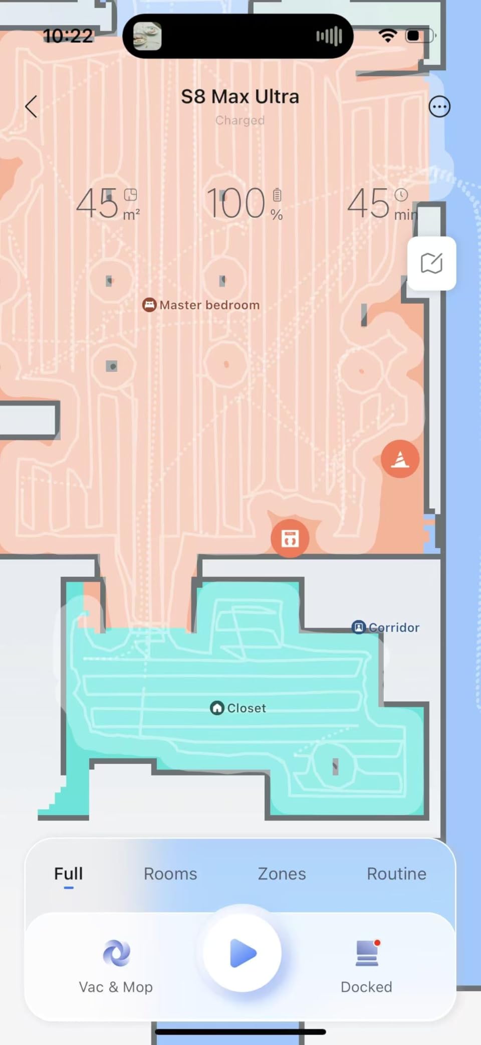 roborock S8 Max Ultra Robot Vacuum and Mop, All-in-One Dock, PreciSense LiDAR Navigation, Smart Dirt Detection, Self-Emptying, 8000Pa Suction for Various Floors, 20mm Auto Lifting for Carpet, White - Customer Photo 3