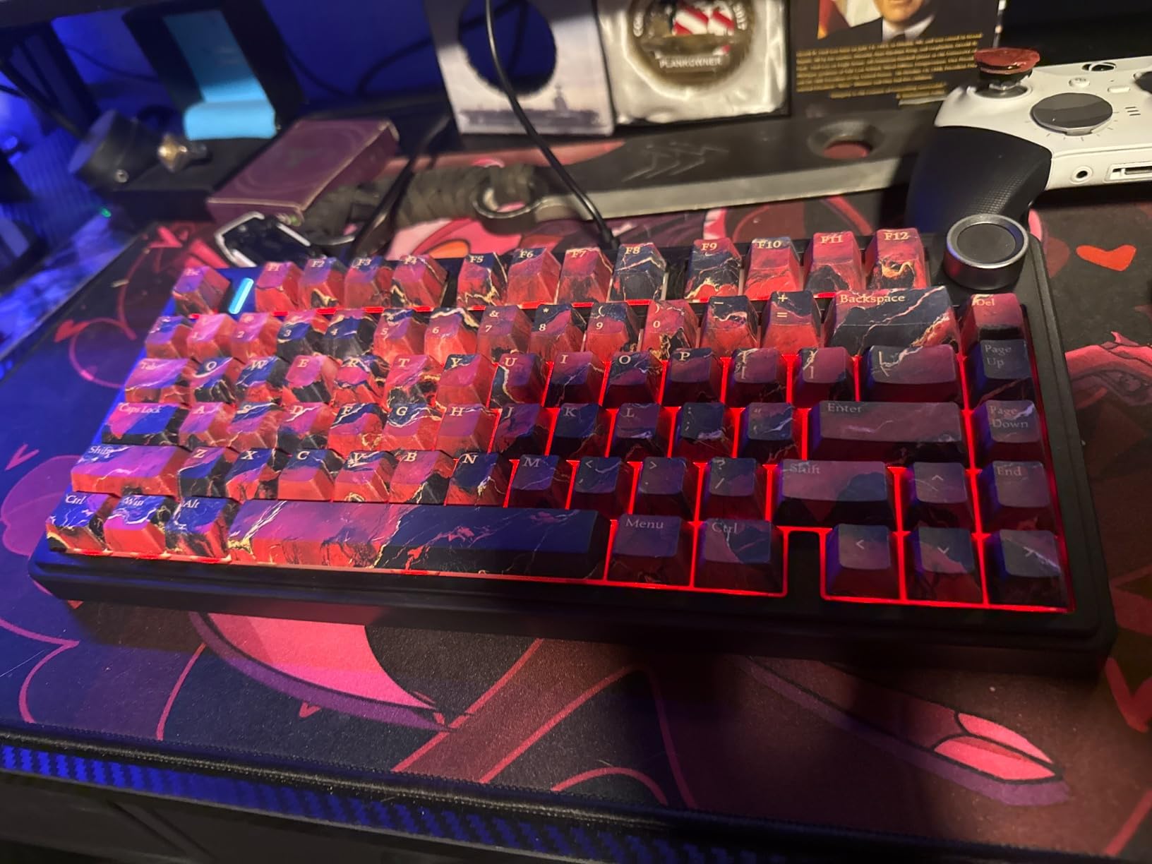 AULA F75 Pro Wireless Mechanical Keyboard,75% Hot Swappable Custom Keyboard with Knob,RGB Backlit,Pre-lubed Reaper Switches,Side Printed PBT Keycaps,2.4GHz/USB-C/BT5.0 Mechanical Gaming Keyboards Customer Review AULA F75 Pro Wireless Mechanical Keyboard,75% Hot Swappable Custom Keyboard with Knob,RGB Backlit,Pre-lubed Reaper Switches,Side Printed PBT Keycaps,2.4GHz/USB-C/BT5.0 Mechanical Gaming Keyboards - Customer Photo 2