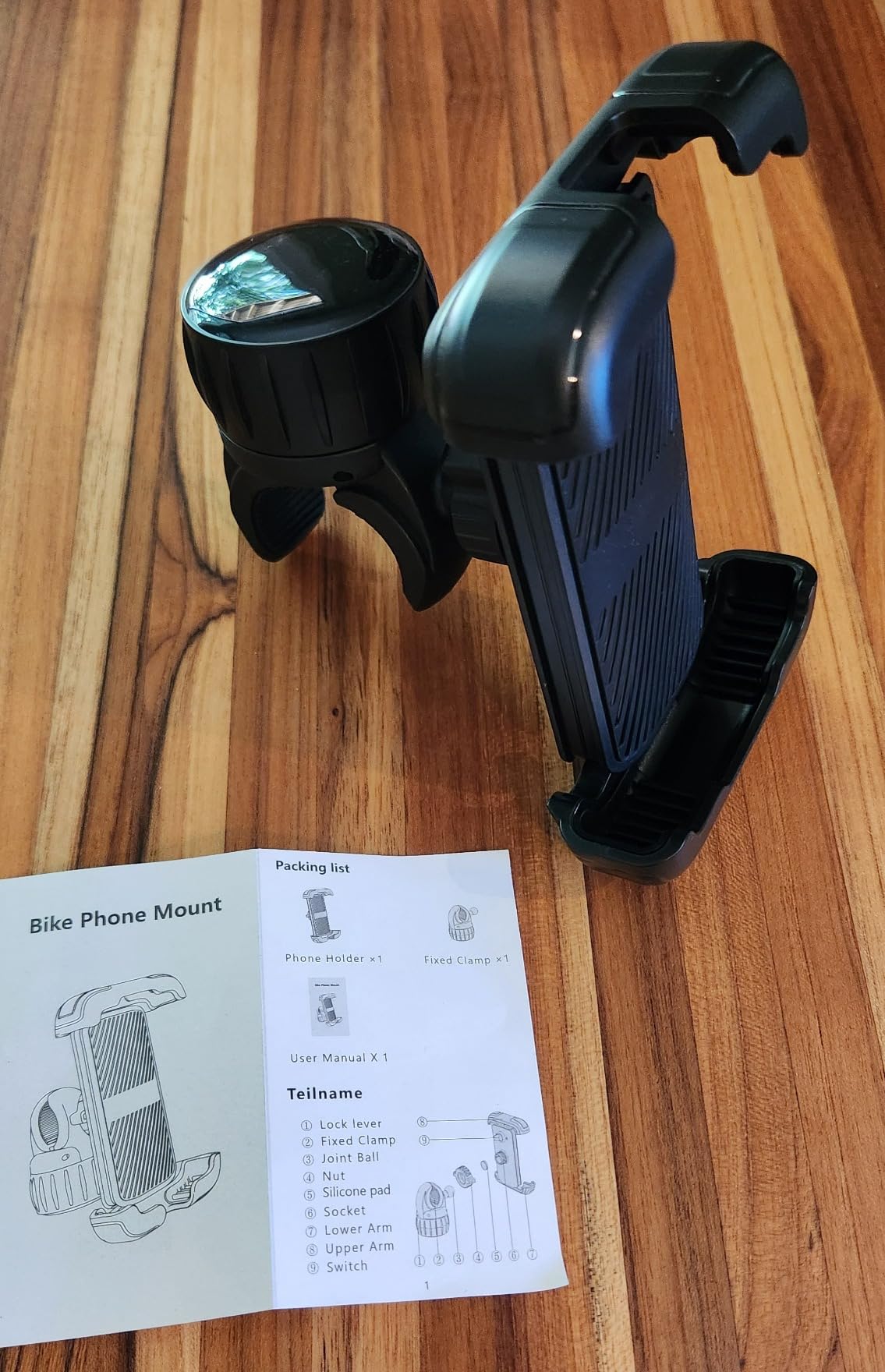 LISEN Motorcycle Phone Mount [2025 Upgrade] Bike Phone Mount- Motorcycle Handlebar Cell Phone Clamp, Scooter Phone Clip for iPhone 16 Pro Max/Plus, 15 Pro Max, S9 S10 and 4.7
