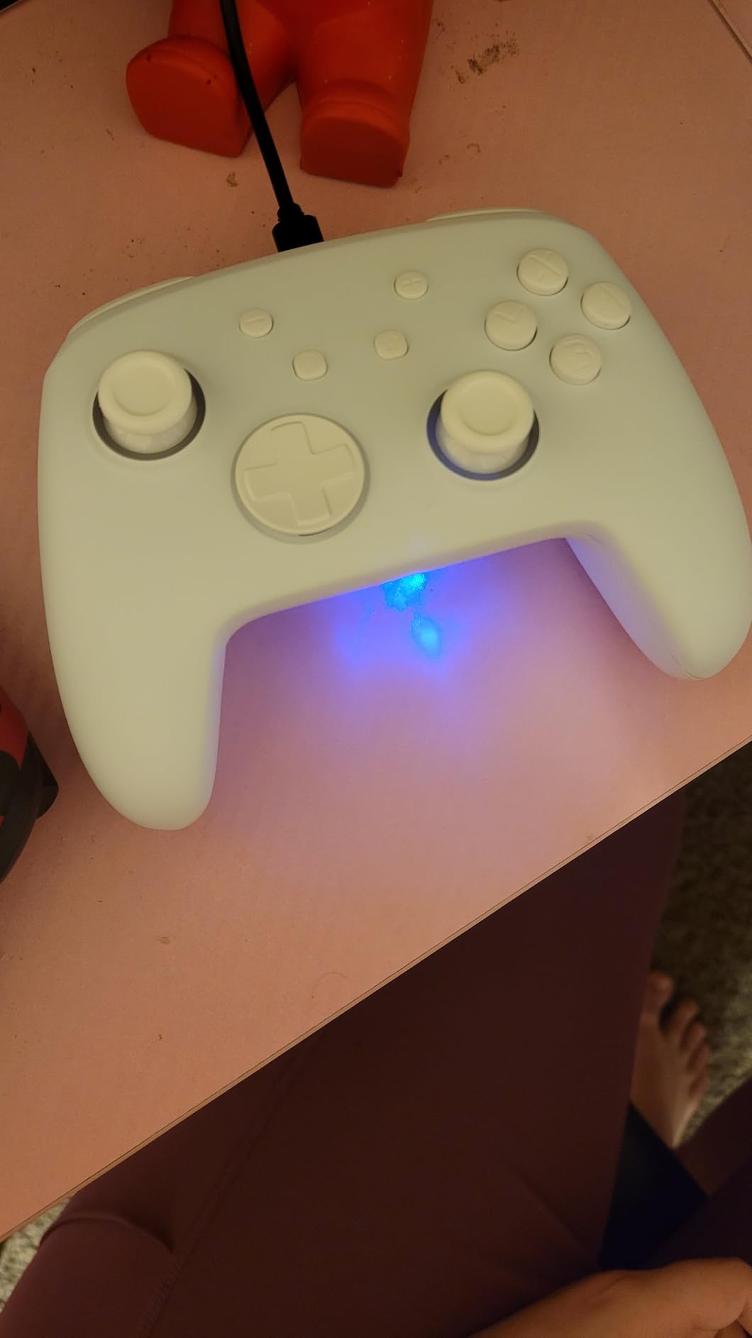 FUNLAB Switch Pro Controller Wireless White Compatible with Nintendo Switch 2/OLED/Lite, Firefly Bluetooth Remote Gamepad with Hall Effect Joysticks/RGB 7 LED Colors/Paddle/Turbo/Motion Control - Customer Photo 2