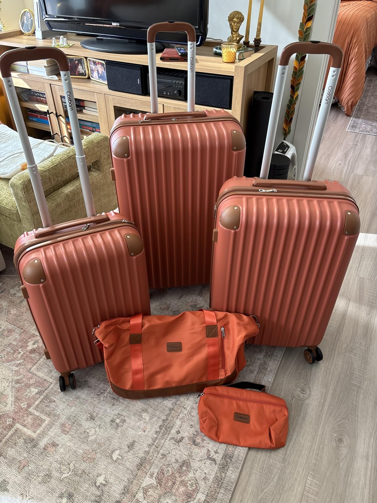 Luggage Sets 5 Piece Suitcases with Wheels, Suitcase Set ABS Hard Case Luggage with TSA Lock Spinner Wheels Durable Travel Luggage Customer Review Luggage Sets 5 Piece Suitcases with Wheels, Suitcase Set ABS Hard Case Luggage with TSA Lock Spinner Wheels Durable Travel Luggage - Customer Photo 2