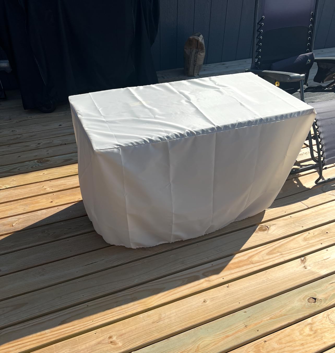 Walsunny 43 inch Outdoor Propane Fire Pit 50,000 BTU Gas Fire Pit Table with Lid, Waterproof Cover, Rectangle Gas Firepit Table for Garden/Patio, CSA Certification Customer Review Walsunny 43 inch Outdoor Propane Fire Pit 50,000 BTU Gas Fire Pit Table with Lid, Waterproof Cover, Rectangle Gas Firepit Table for Garden/Patio, CSA Certification - Customer Photo 2