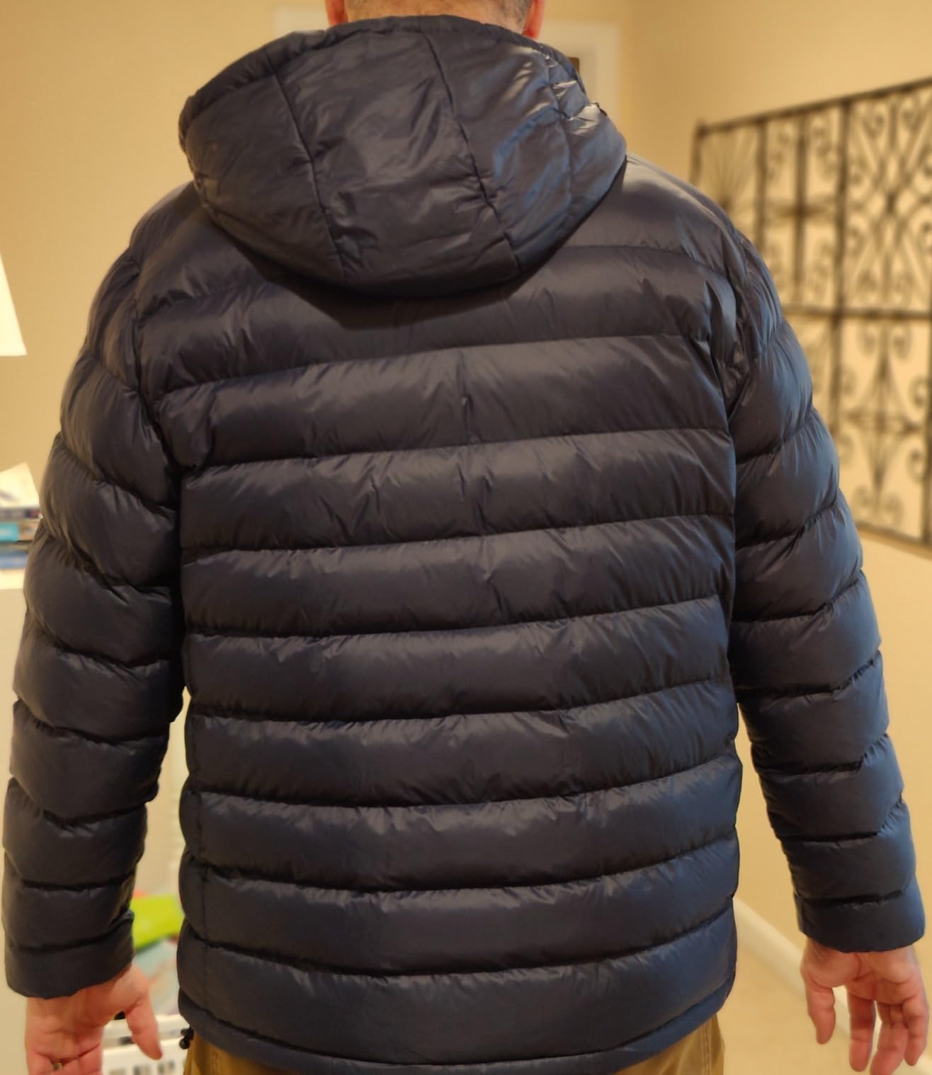 TBMPOY Men's Lightweight Puffer Jackets Detachable Hood Water-Resistant Casual Winter Coat Hooded Insulated for Travel Ski - Customer Photo 2