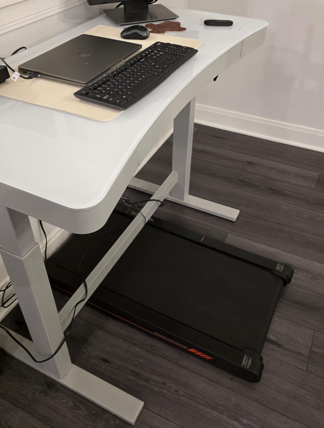 Sperax Walking Treadmill Pad with APP, 3 in 1 Under Desk Treadmill, 400W Low Noise Walking Vibration Pad with Remote Control,Portable Treadmills for Home Office - Customer Photo 1