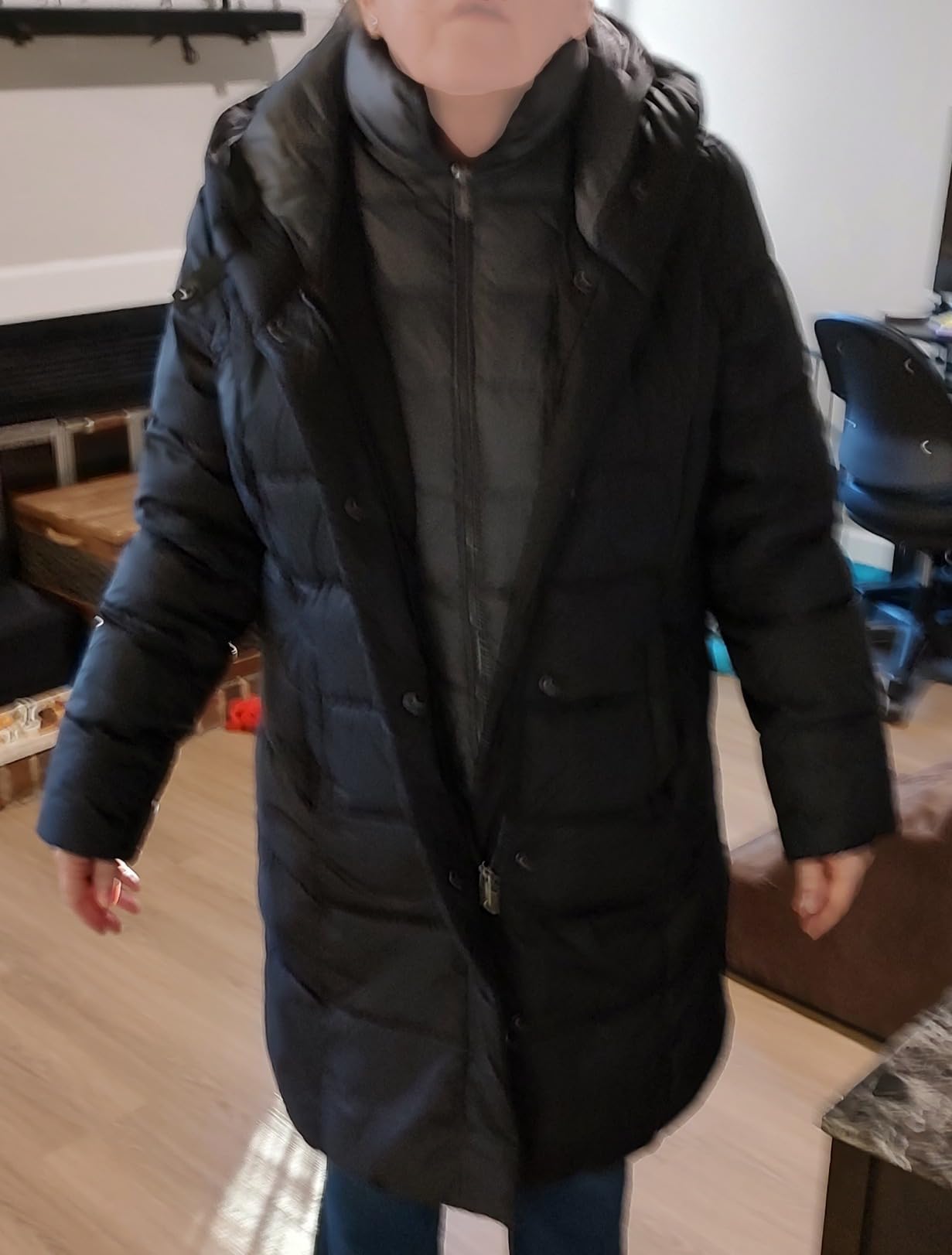 Jones NY Long Puffer Coat Women, Warm Long Coat Women Winter, Women's Coats Customer Review Jones NY Long Puffer Coat Women, Warm Long Coat Women Winter, Women's Coats - Customer Photo 3
