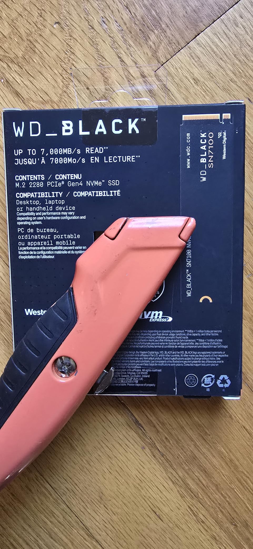 WD_BLACK 1TB SN7100 NVMe SSD Internal Solid State Drive - Gen4 PCIe, M.2 2280, Up to 7,250 MB/s - WDS100T4X0E - Customer Photo 2