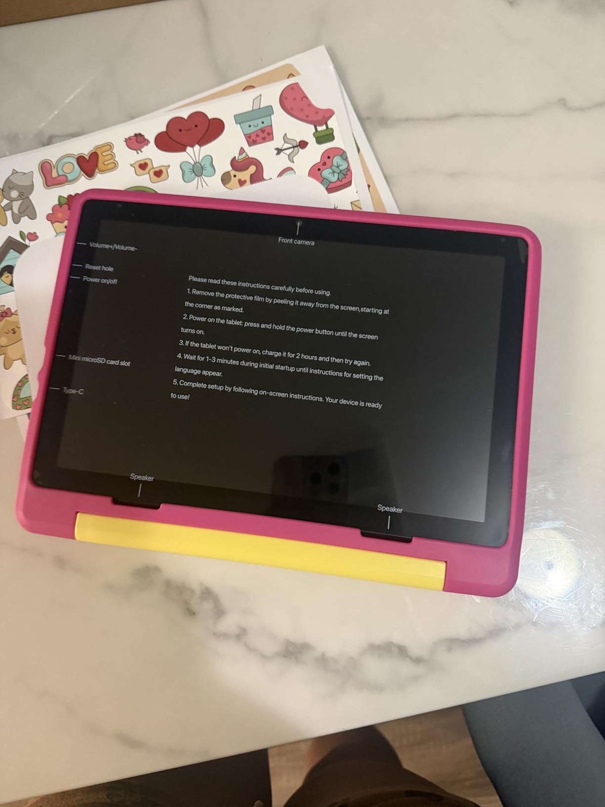 ZOFYWNAS Kids Tablet 10 Inch Android 14 Tablet for Kids Ages 3-12, Octa-Core with Case, Parental Controls,14GB+64GB Storage (TF Expand 1TB), 5G WiFi, BT5.3, Green Customer Review ZOFYWNAS Kids Tablet 10 Inch Android 14 Tablet for Kids Ages 3-12, Octa-Core with Case, Parental Controls,14GB+64GB Storage (TF Expand 1TB), 5G WiFi, BT5.3, Green - Customer Photo 3