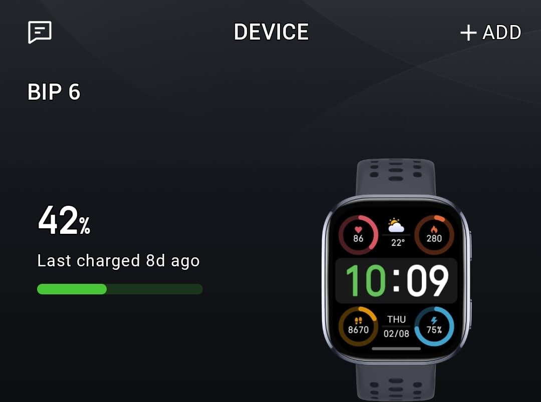 Amazfit Bip 6 Smart Watch 46mm, 14 Day Battery, 1.97