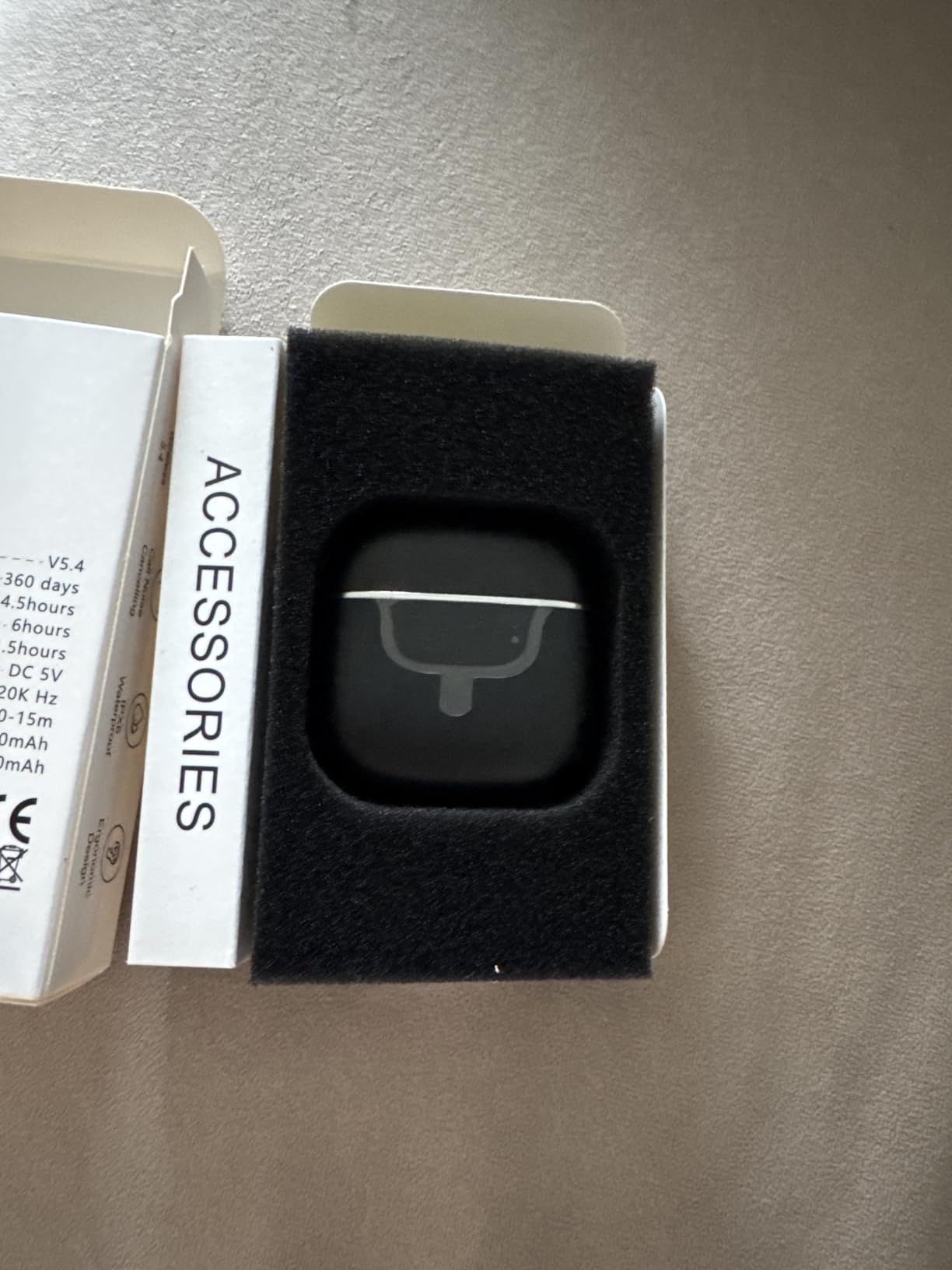 Wireless Earbuds Bluetooth 5.4 Headphones ENC Noise Cancelling Earphones with Deep Bass,42H Playtime,LED Display,USB-C Fast Charging,IPX6 Waterproof Sport Earbuds,Comfortable Fit Black - Customer Photo 1
